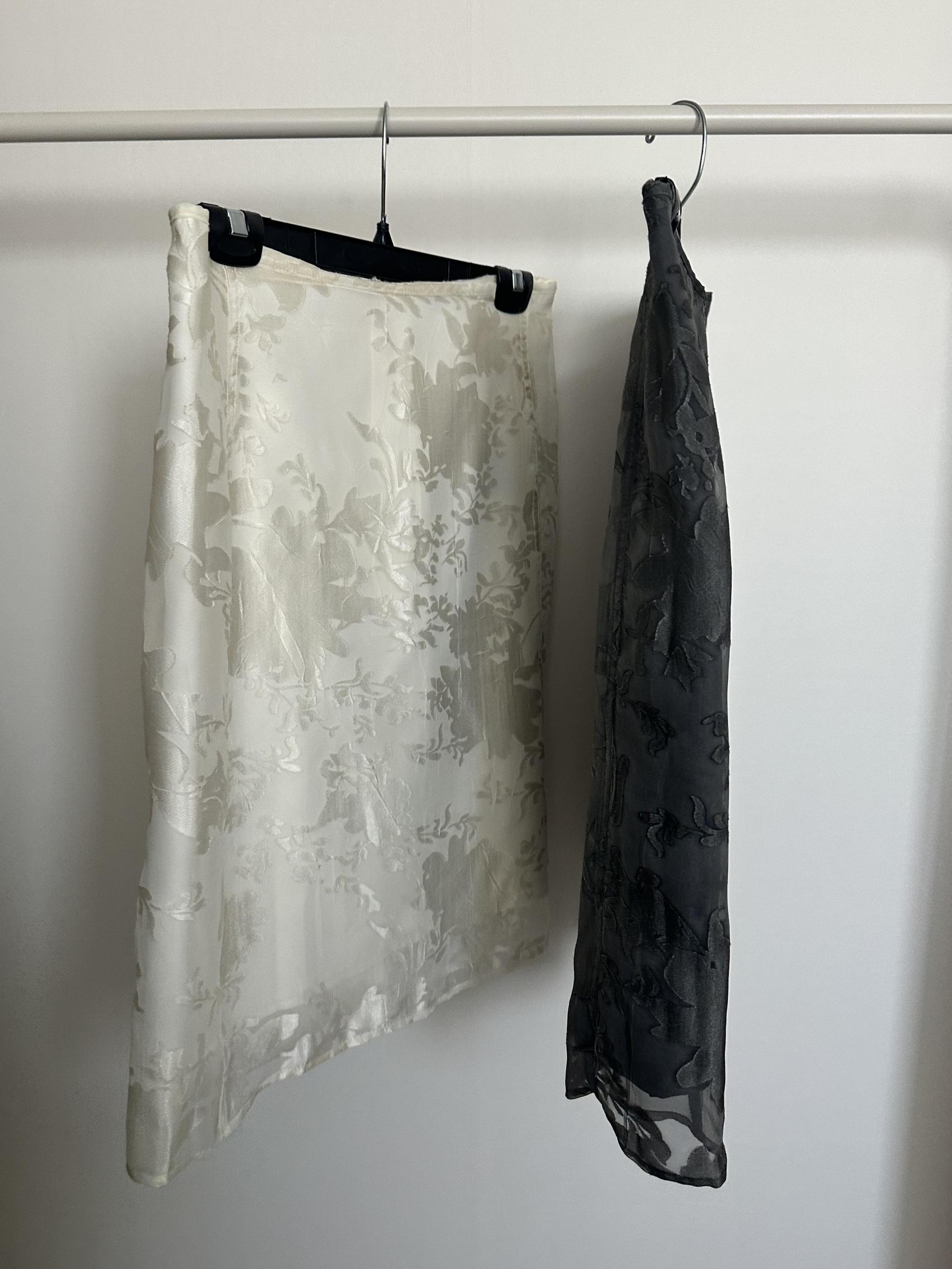 gloria midi skirt (charcoal/cream)