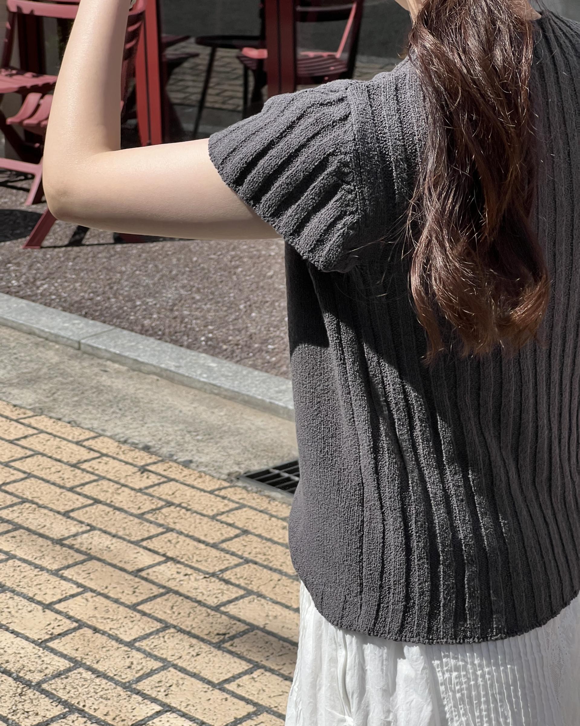 emma half knit (cream/pale grey/charcoal)