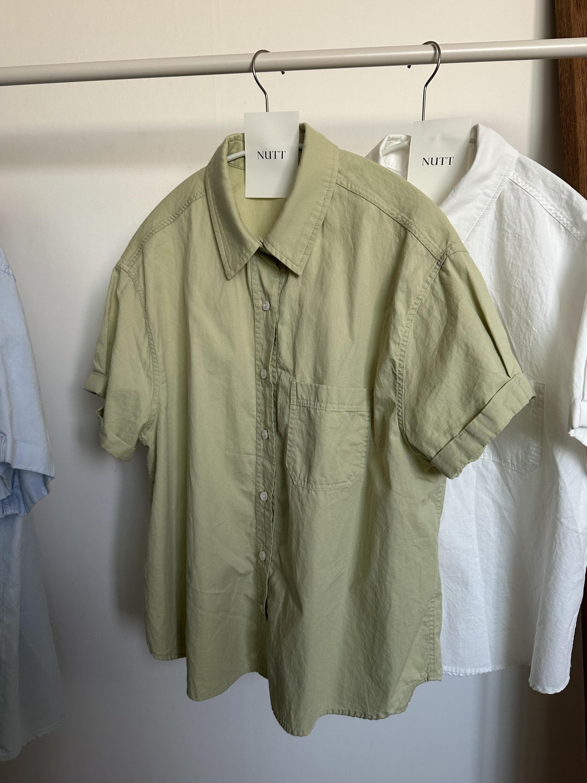 washing half shirt (melon/white/blue)