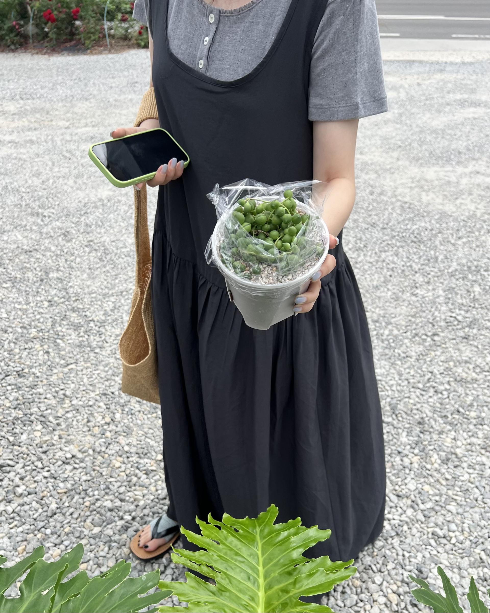 oatmeal dress (charcoal/cream)
