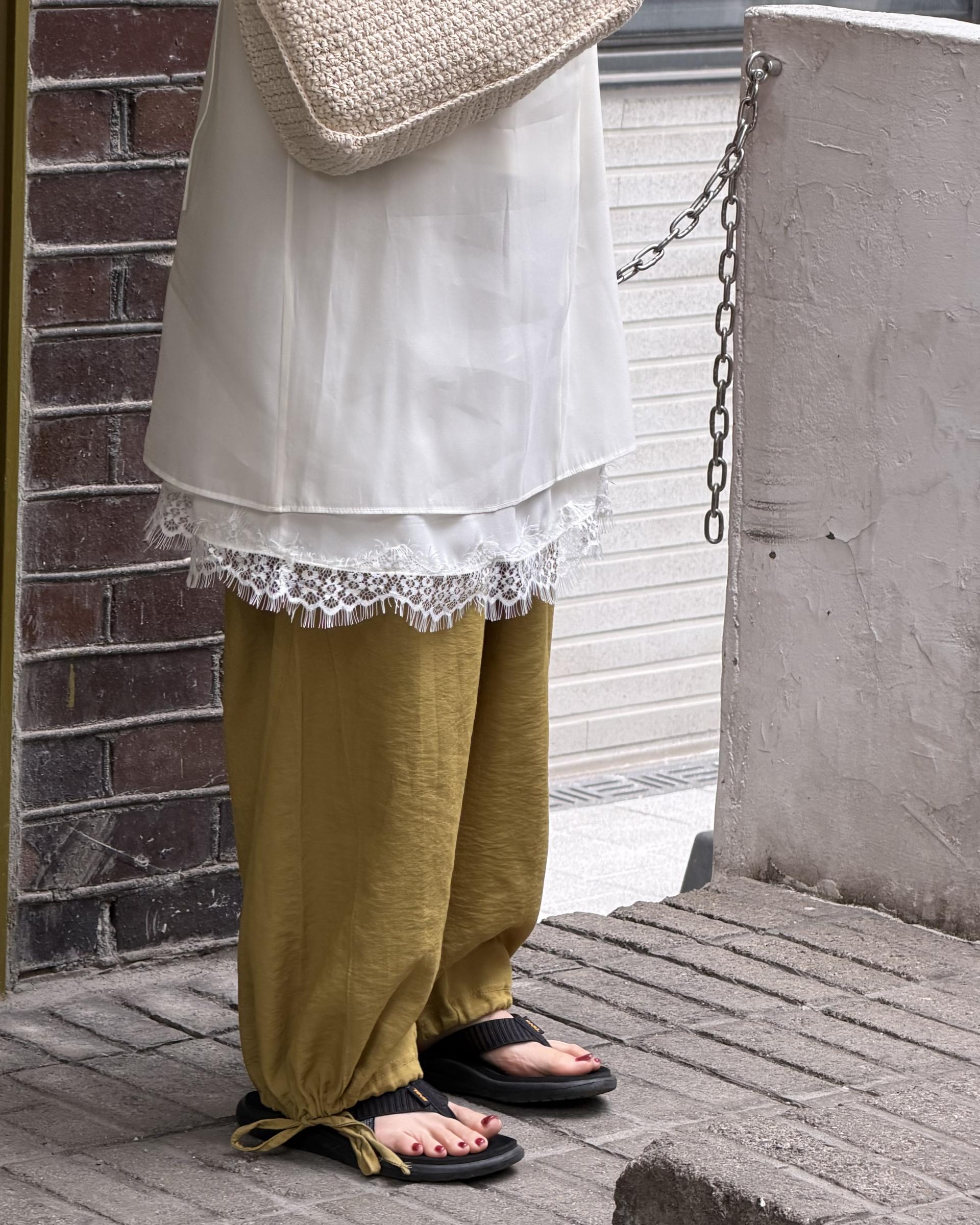 boat linen pants (purple/green)