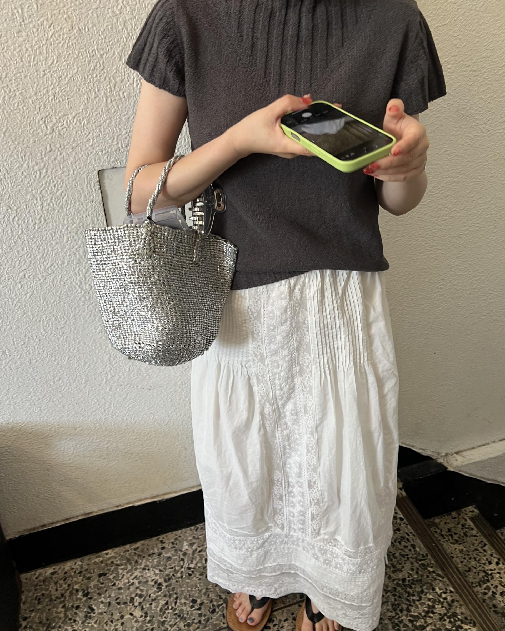 emma half knit (cream/pale grey/charcoal)