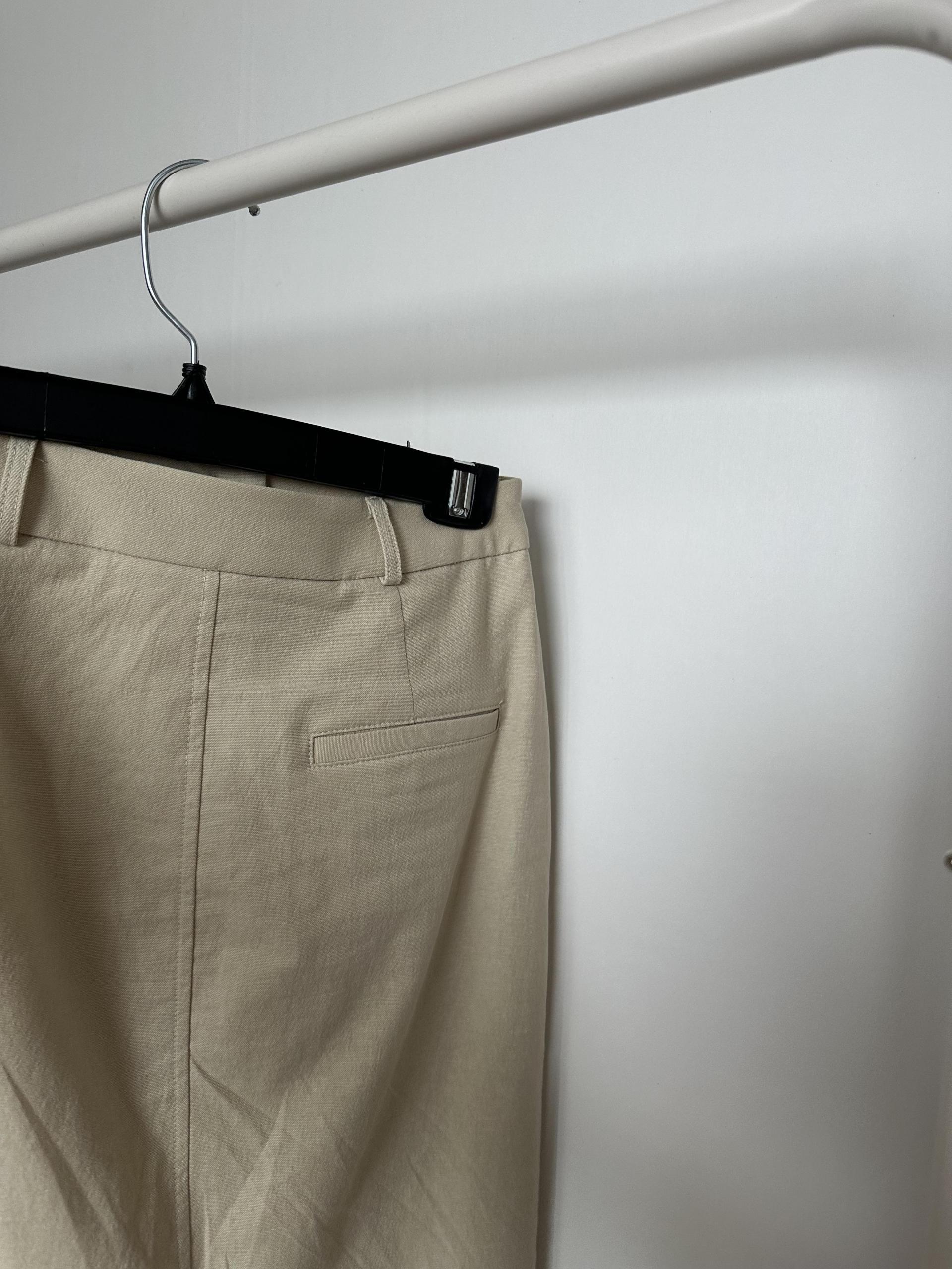 creme cotton skirt (beige/white)