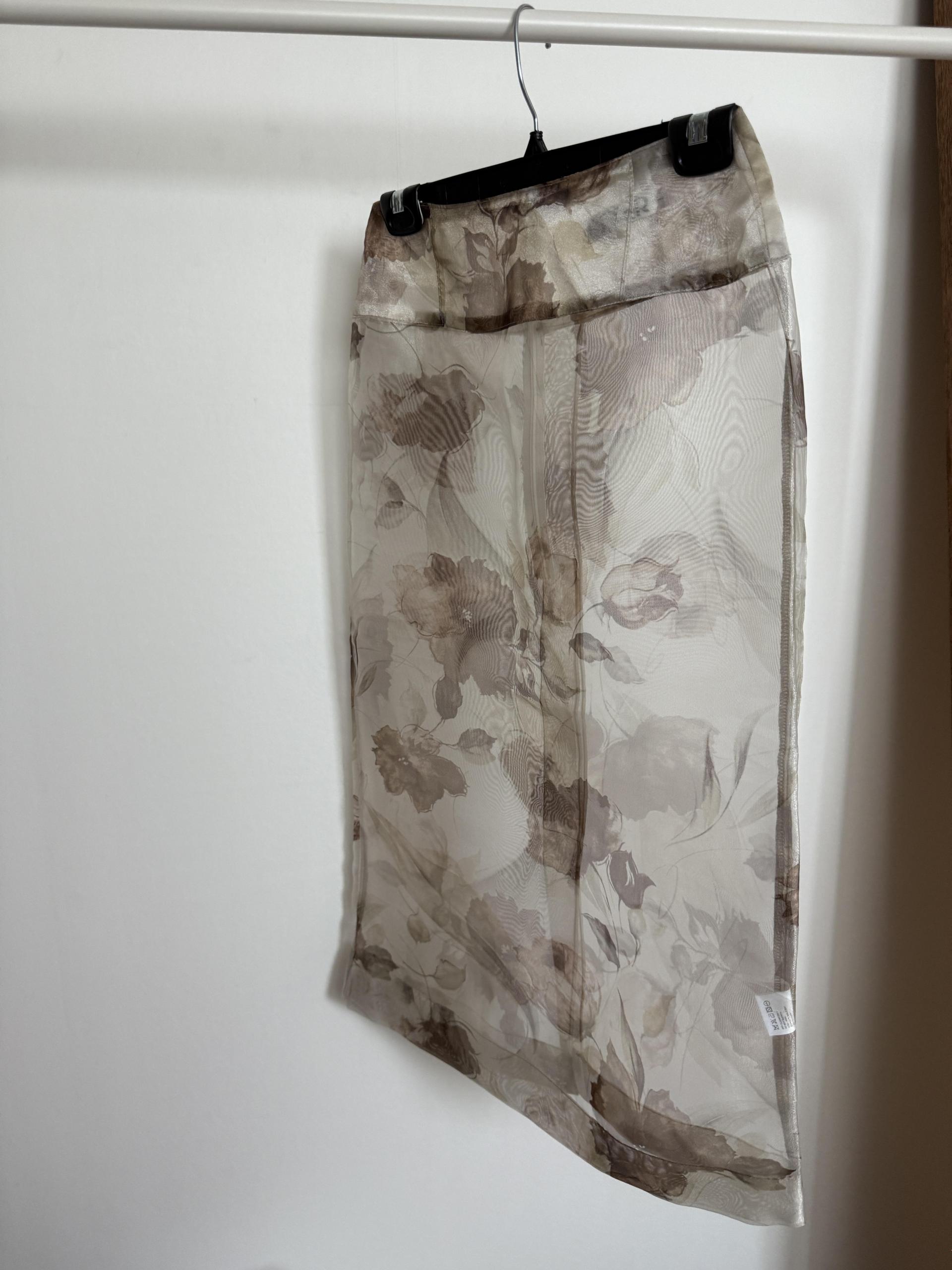 see layered skirt (grey/beige) 완