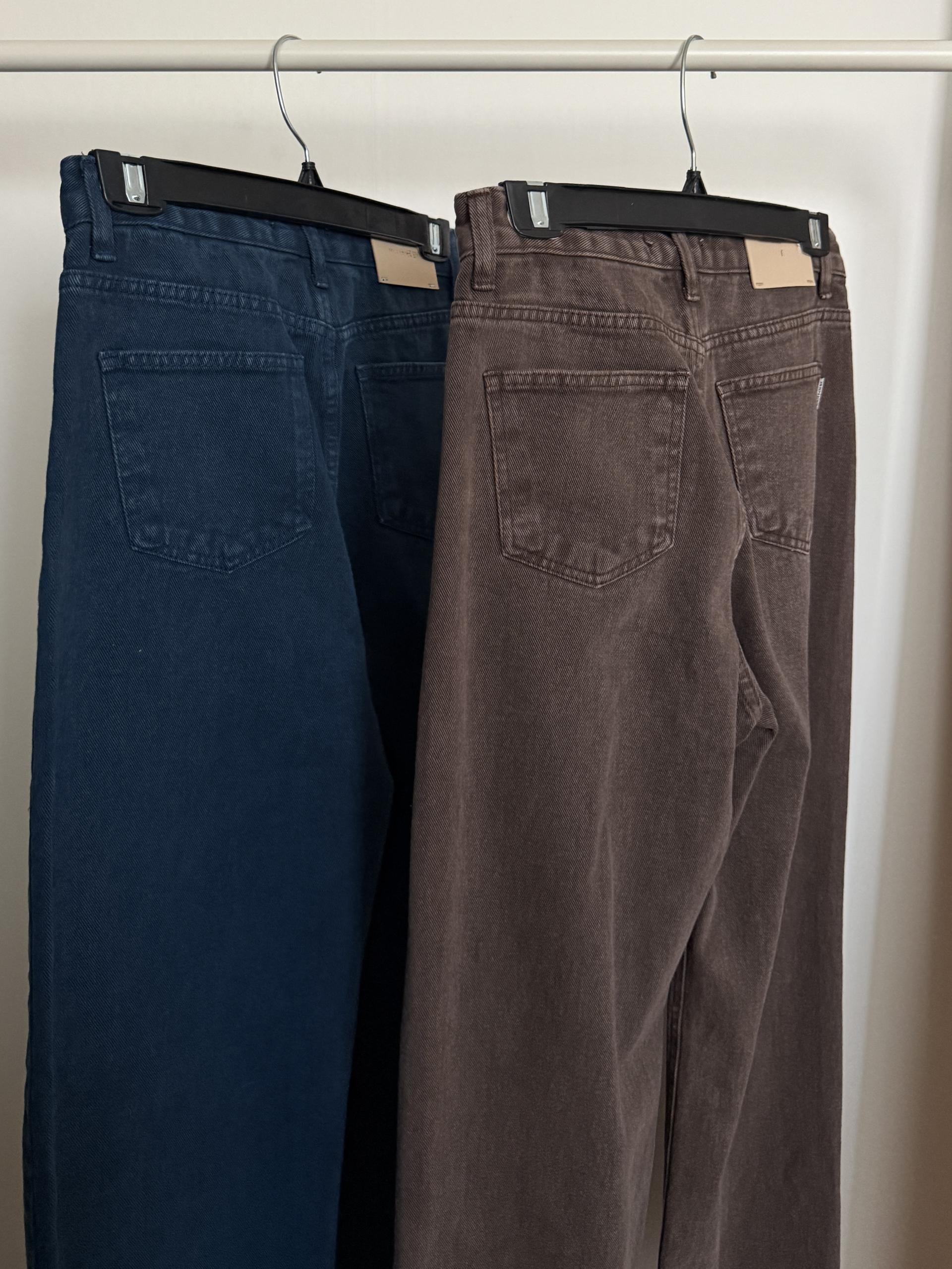 moon dying pants (brown/blue)