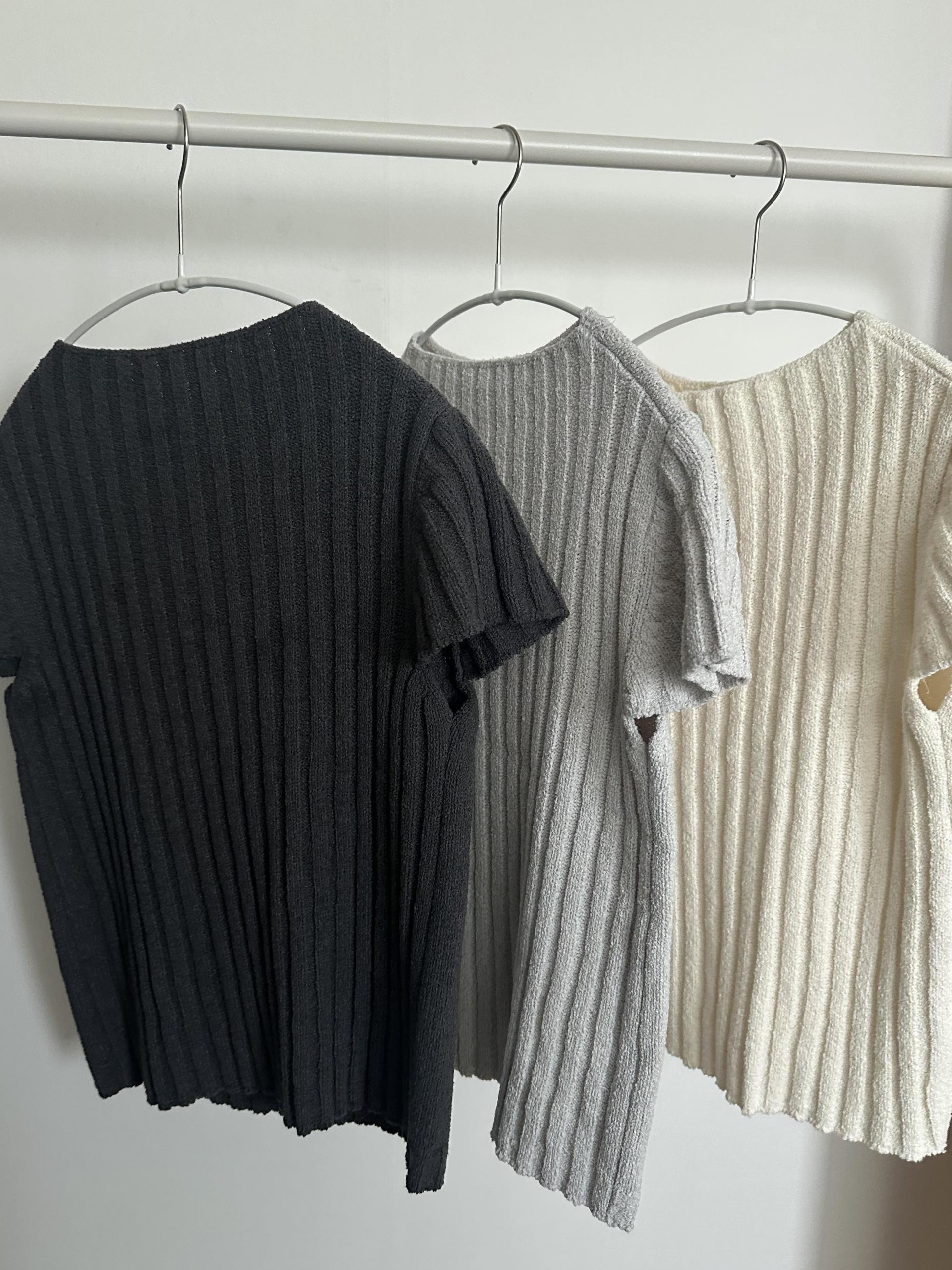 emma half knit (cream/pale grey/charcoal)