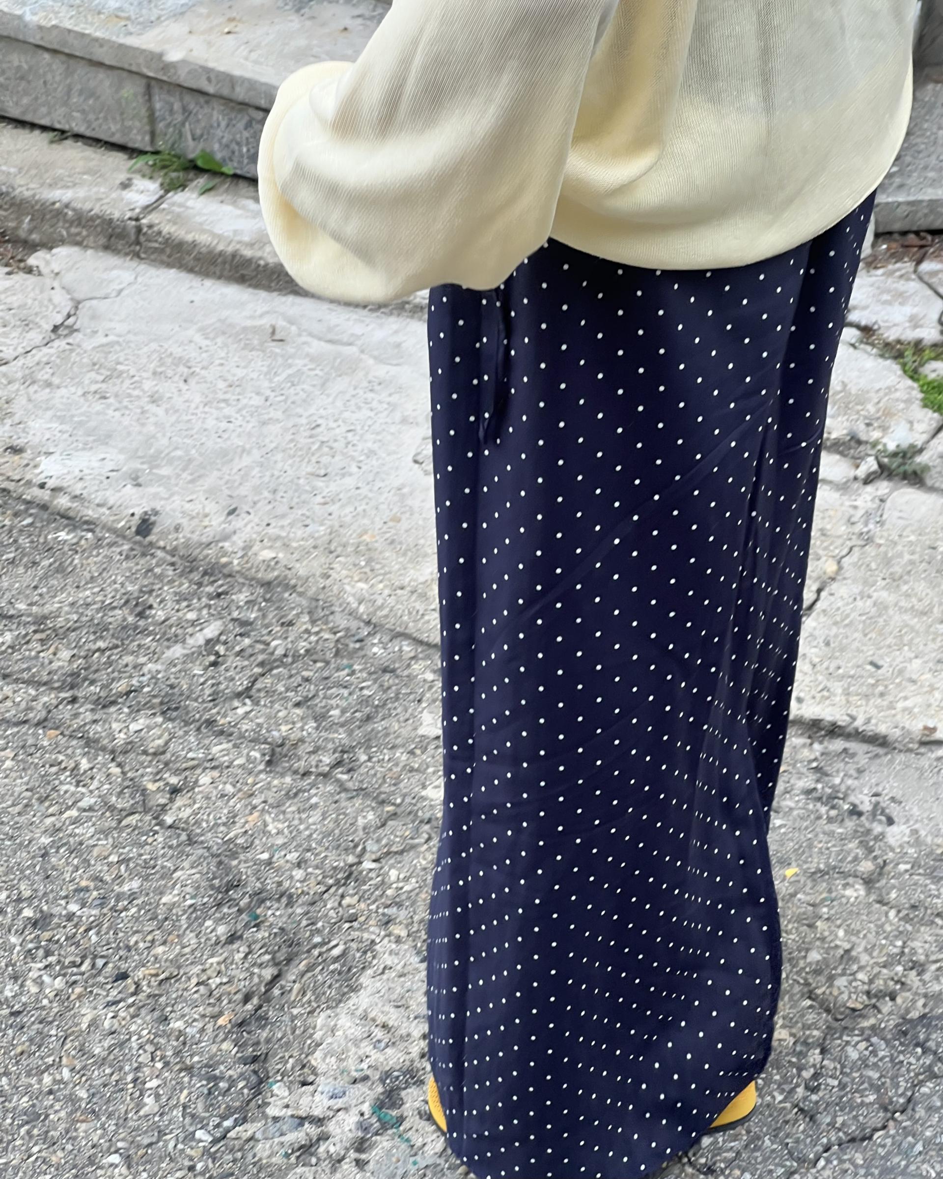 dot maxi skirt