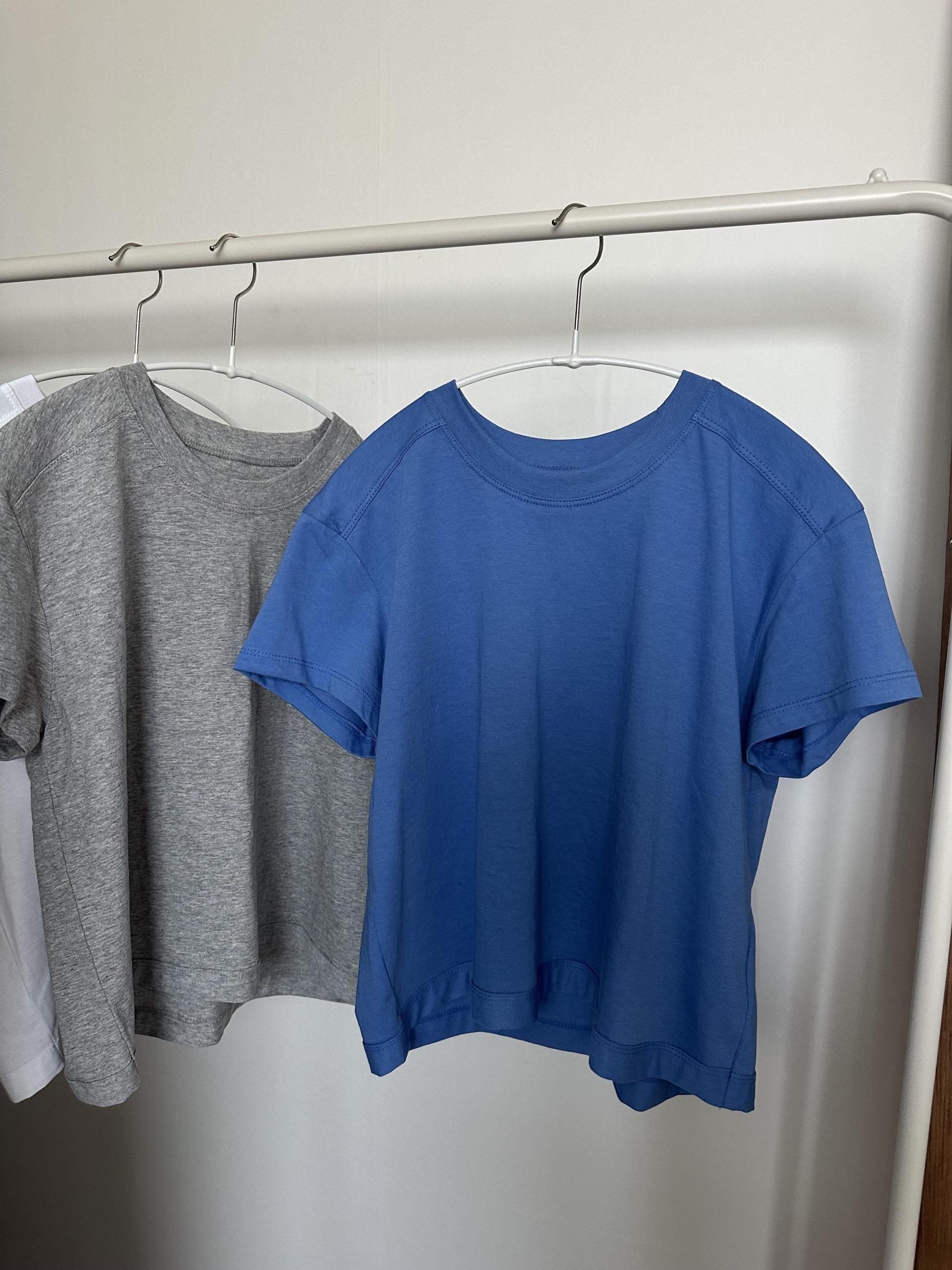 mile top (aqua blue/melange/white) 완