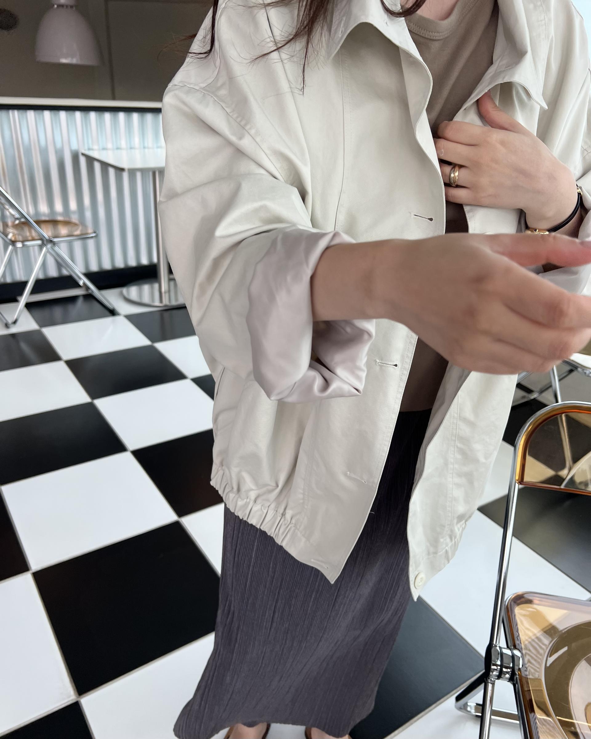 grocery half jumper (cream beige/navy)
