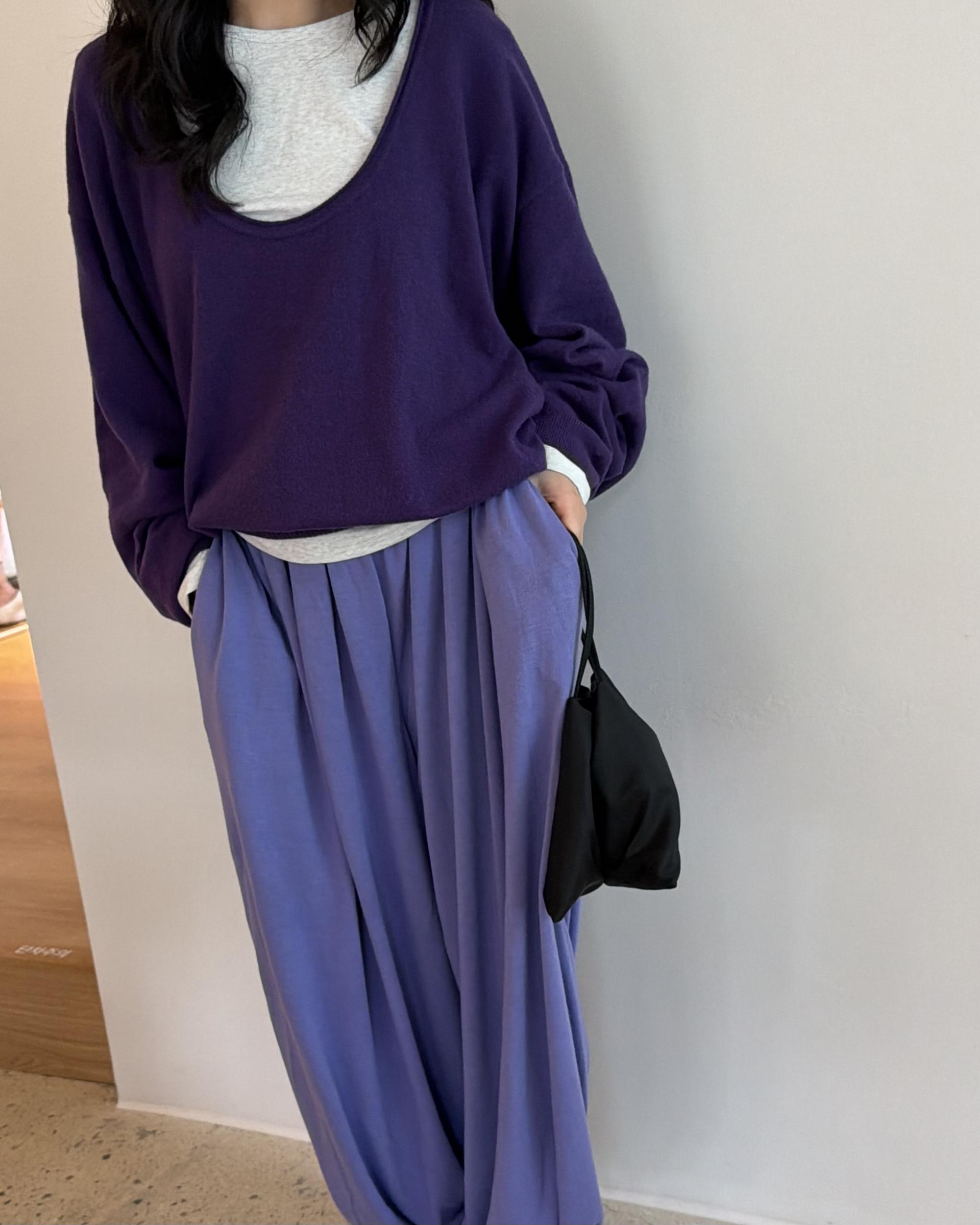 savanna harem pants (purple/charcoal/grey)