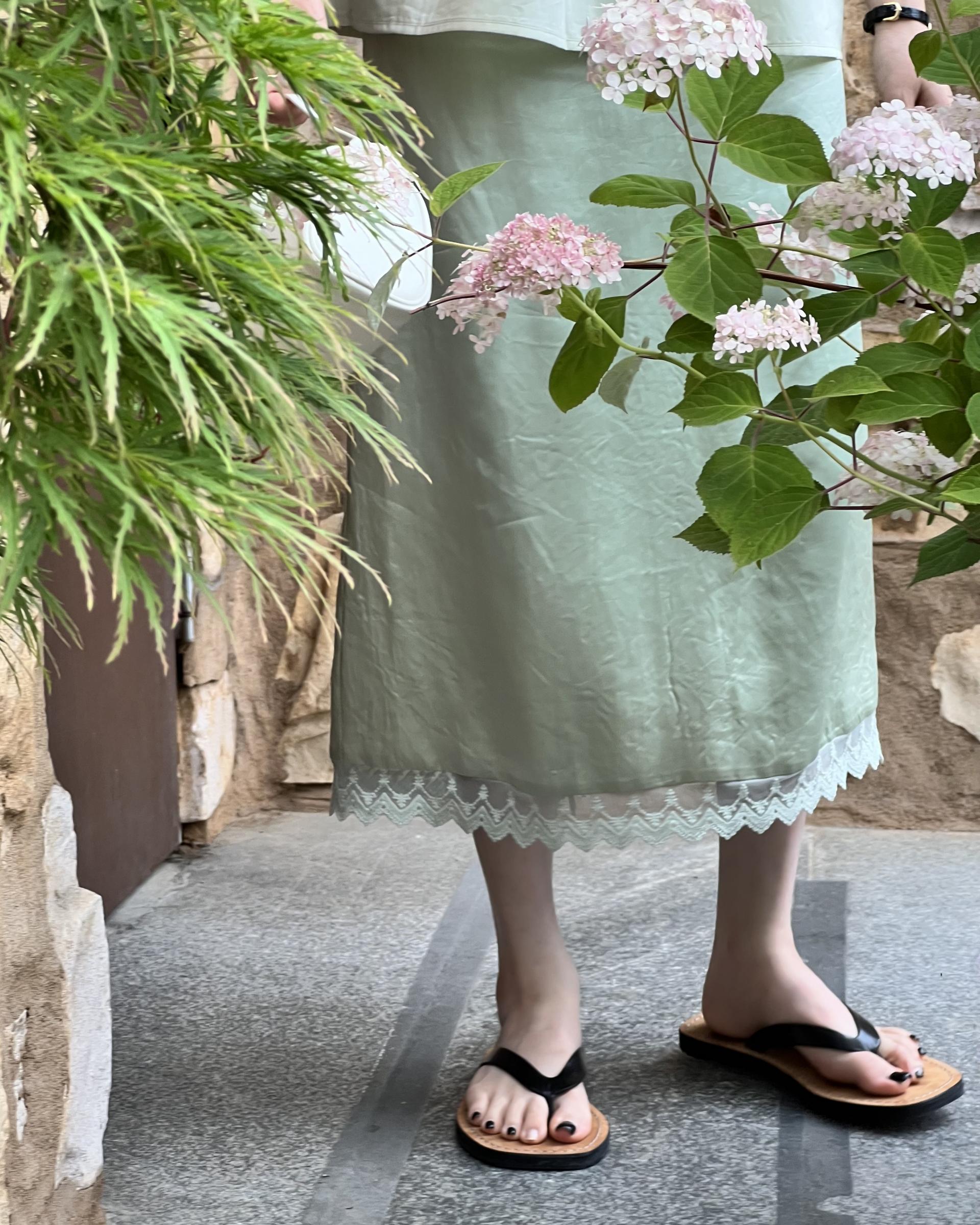 botanic blouse (mint/white)