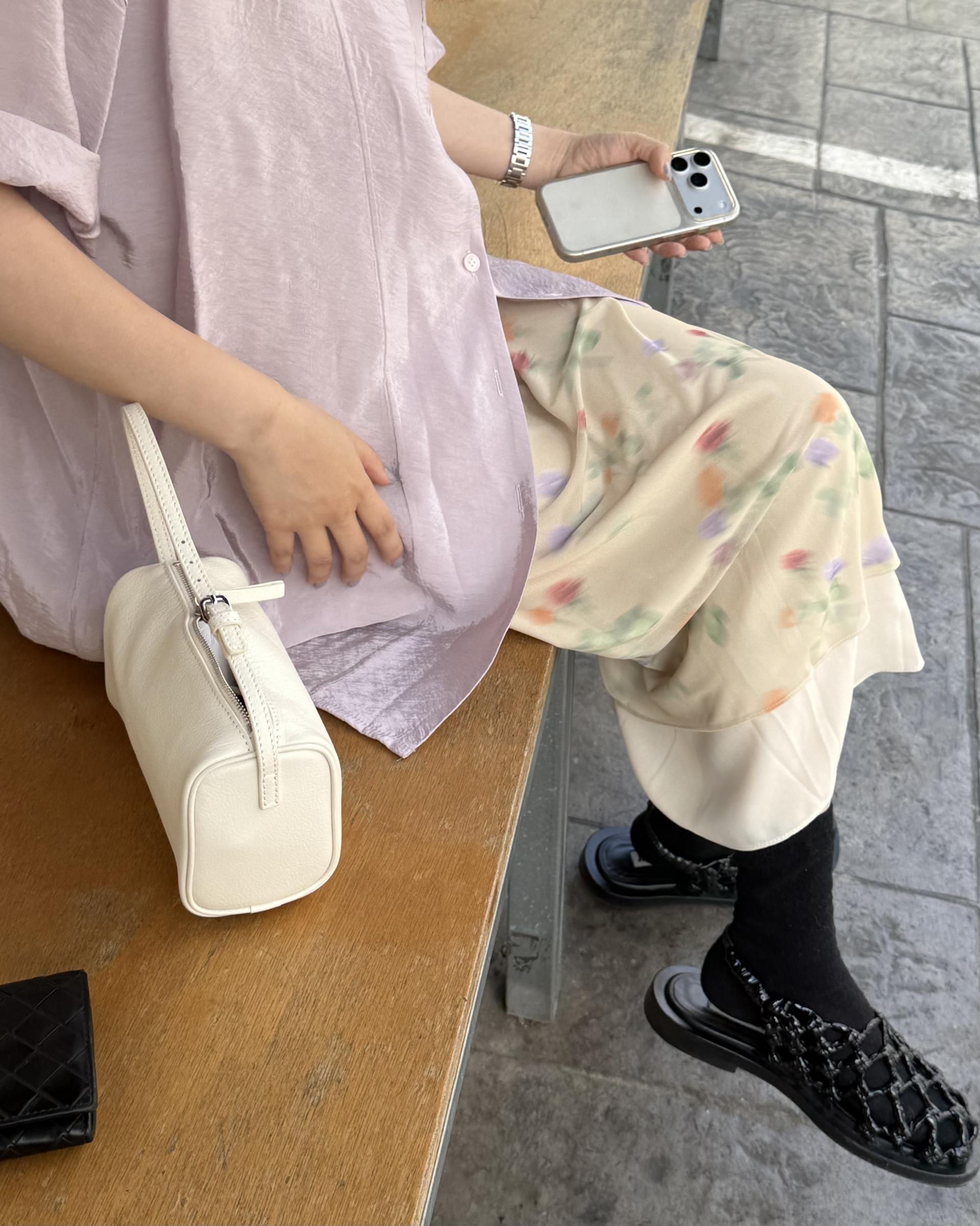 bong bong skirt (beige/black)