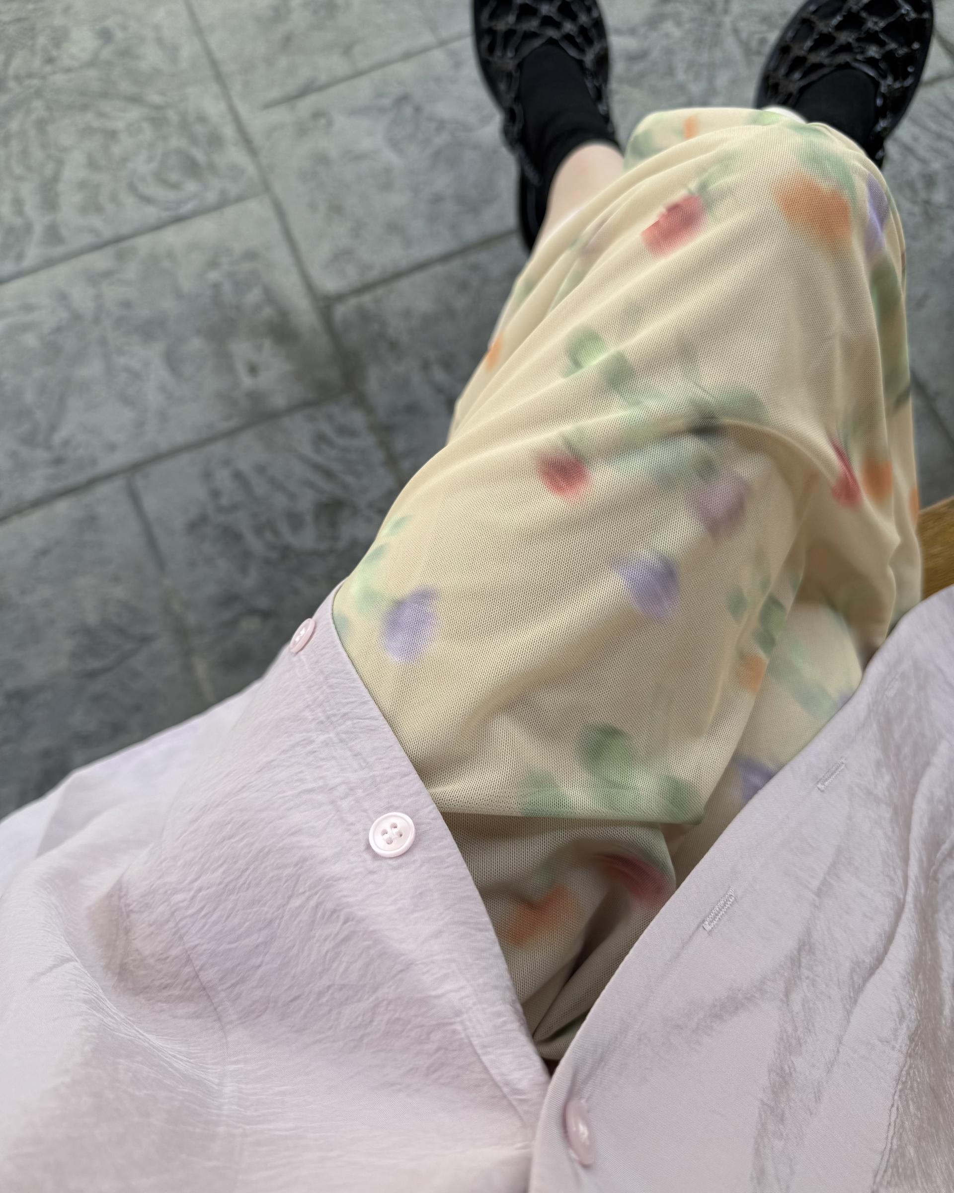bong bong skirt (beige/black)
