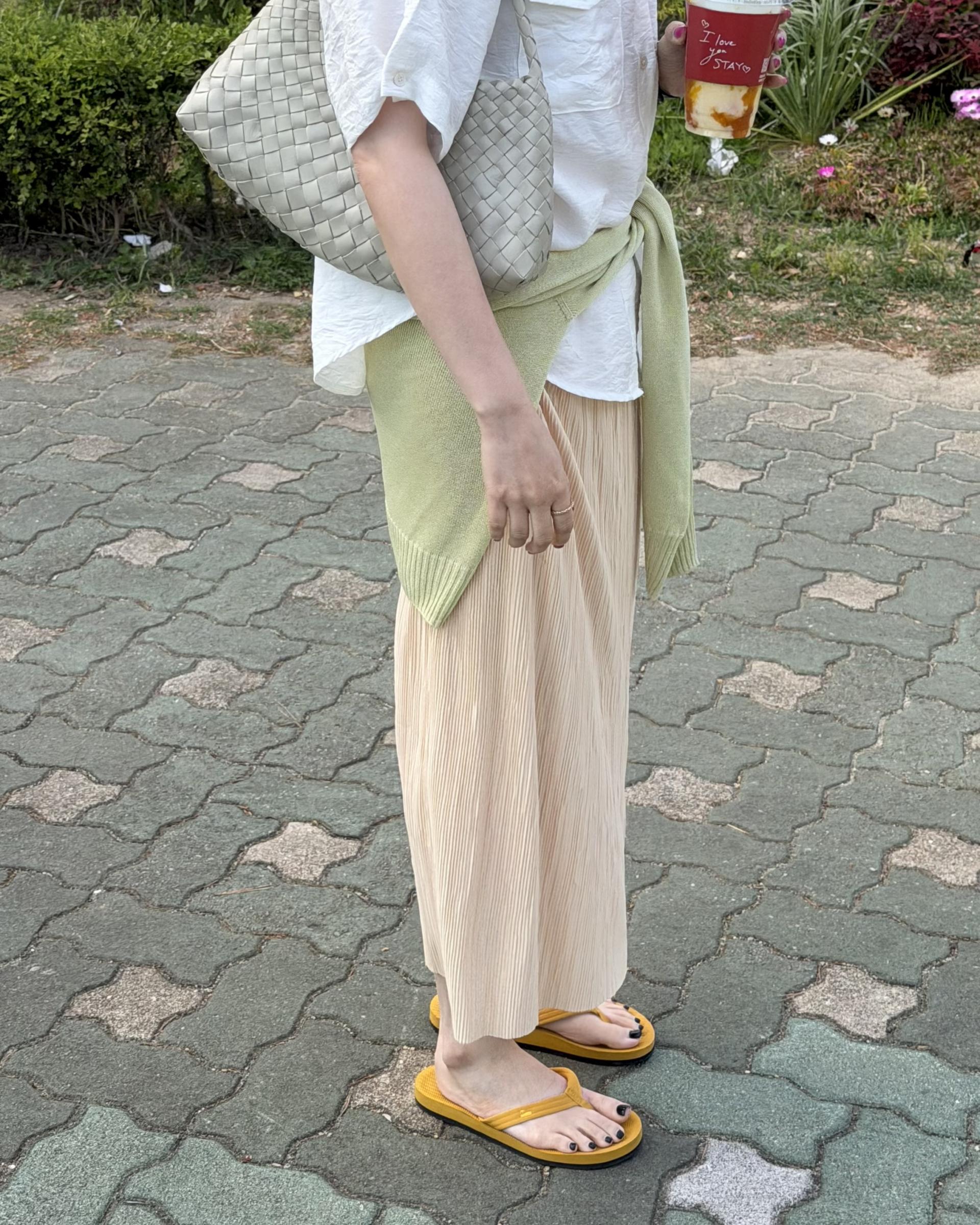 shell half shirt (cream/charcoal) 완