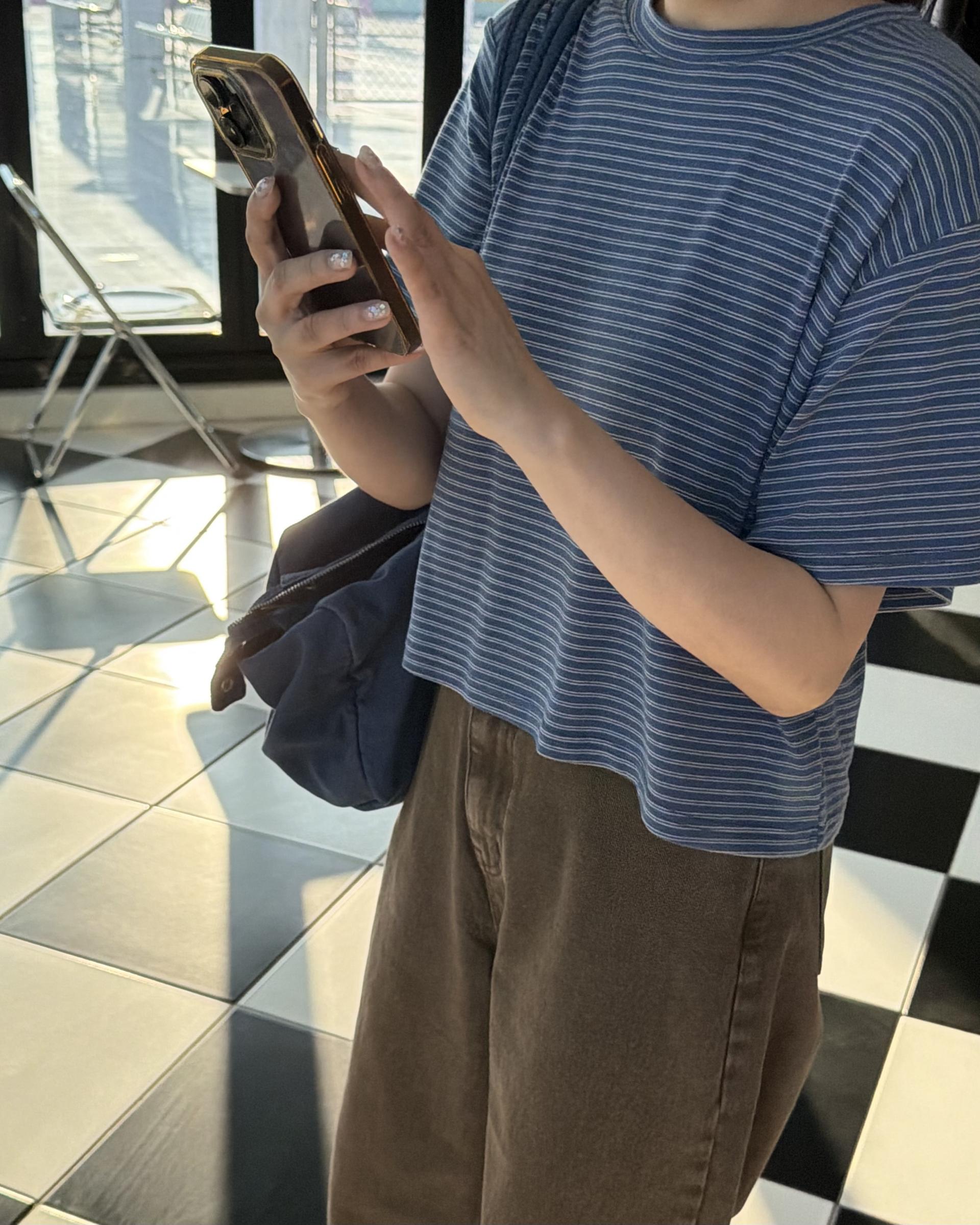 moon dying pants (brown/blue)