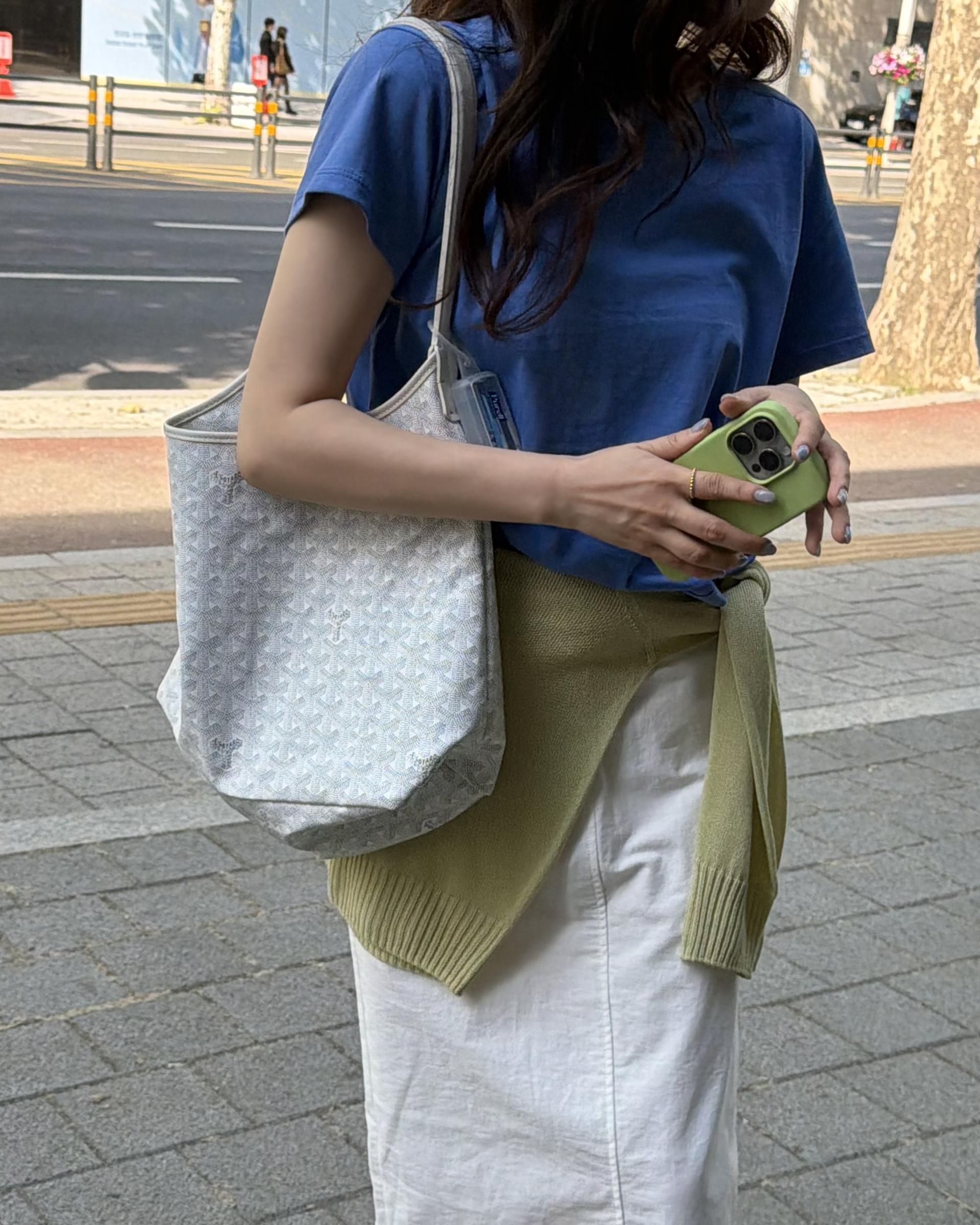 mile top (aqua blue/melange/white) 완