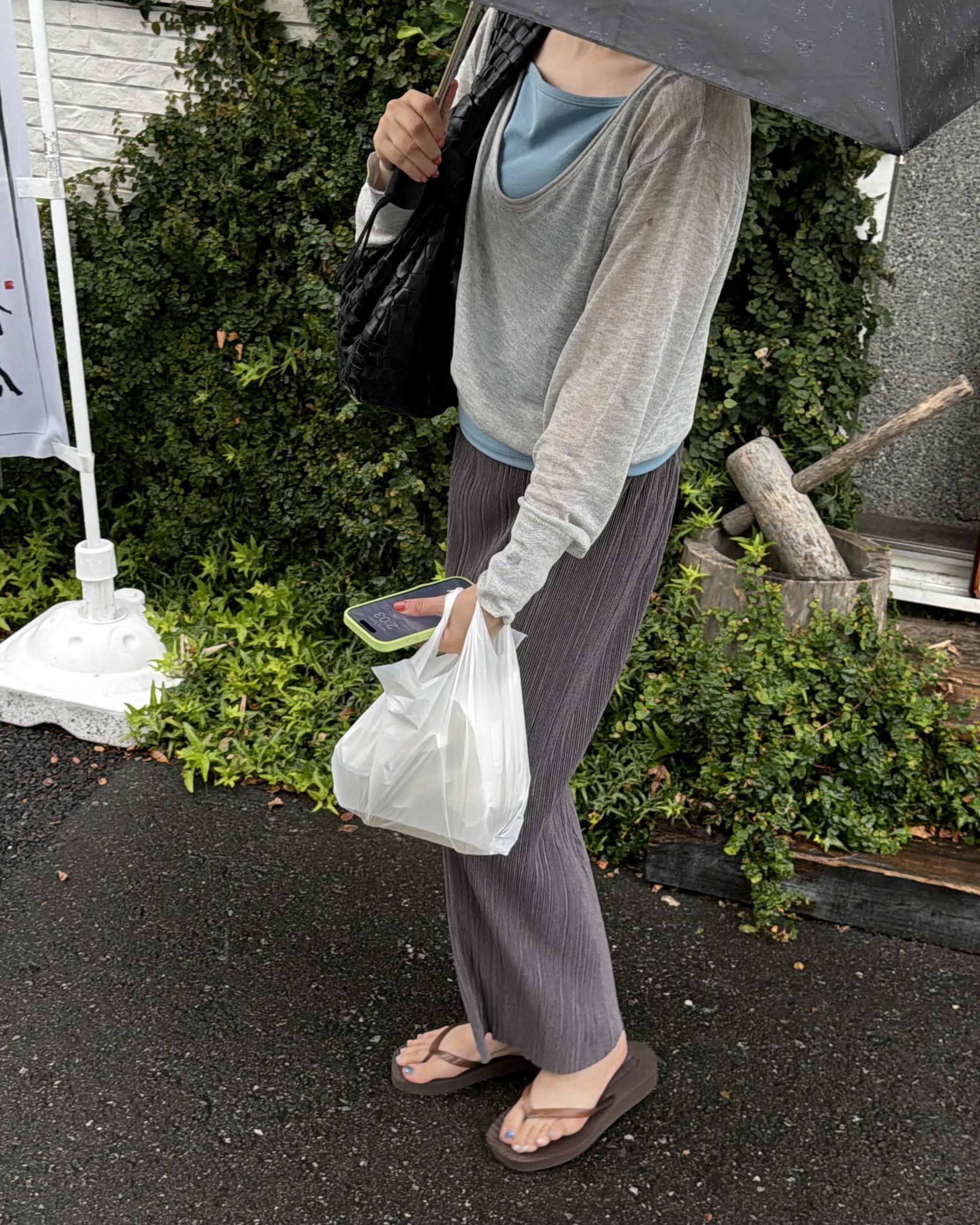 <made> penne skirt (charcoal grey)