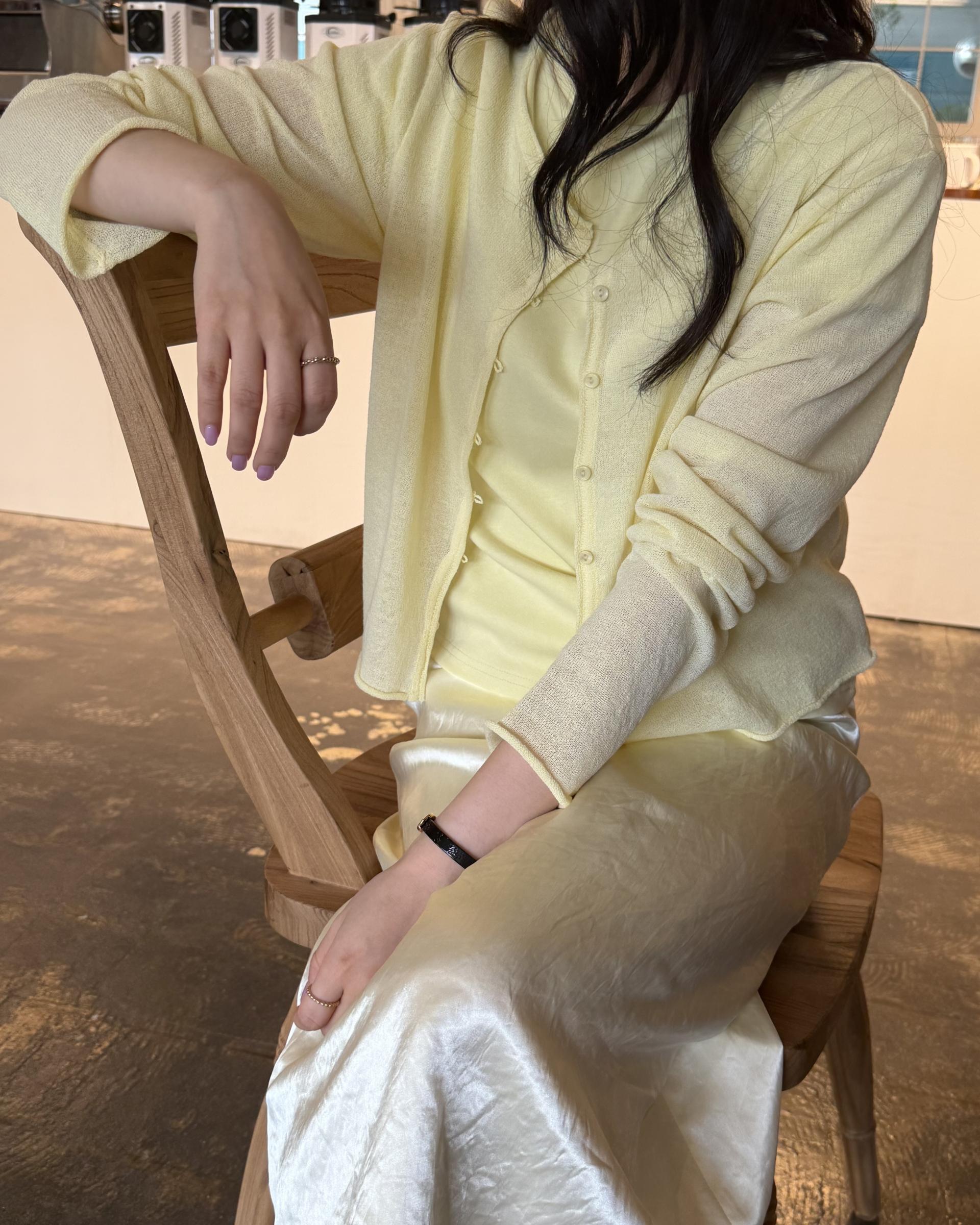 carol summer cardigan (lemon)