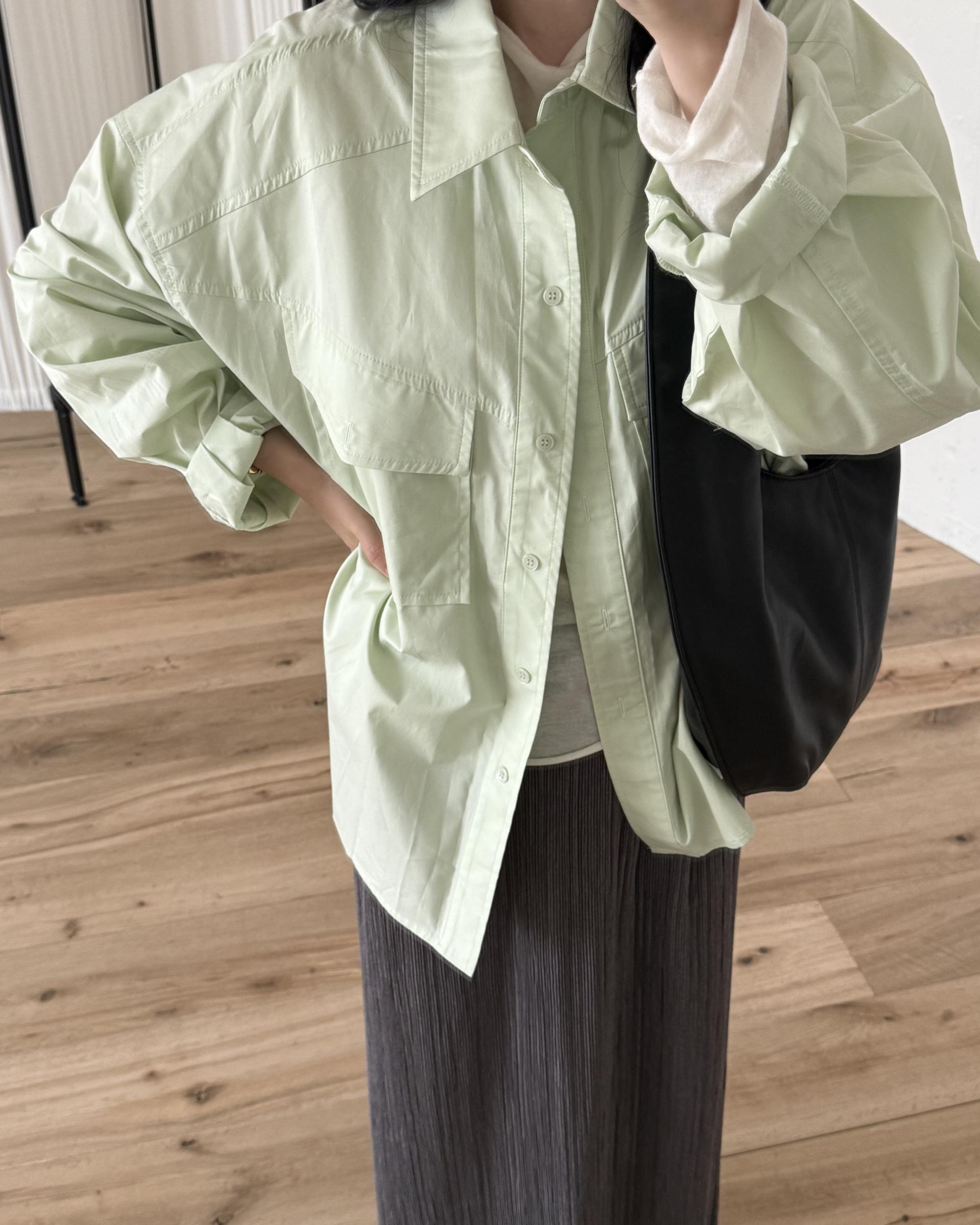 over pocket shirt (mint)