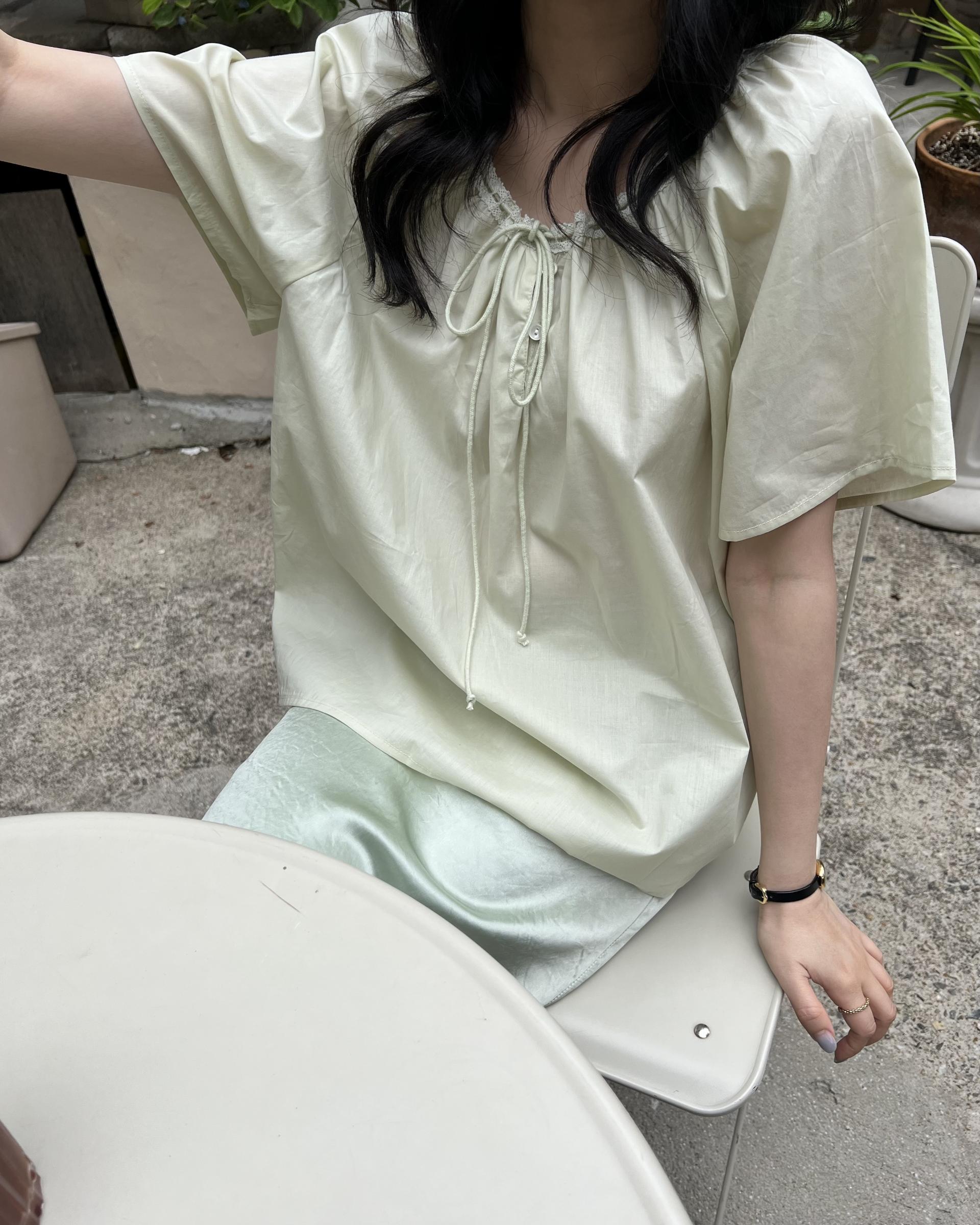 botanic blouse (mint/white)