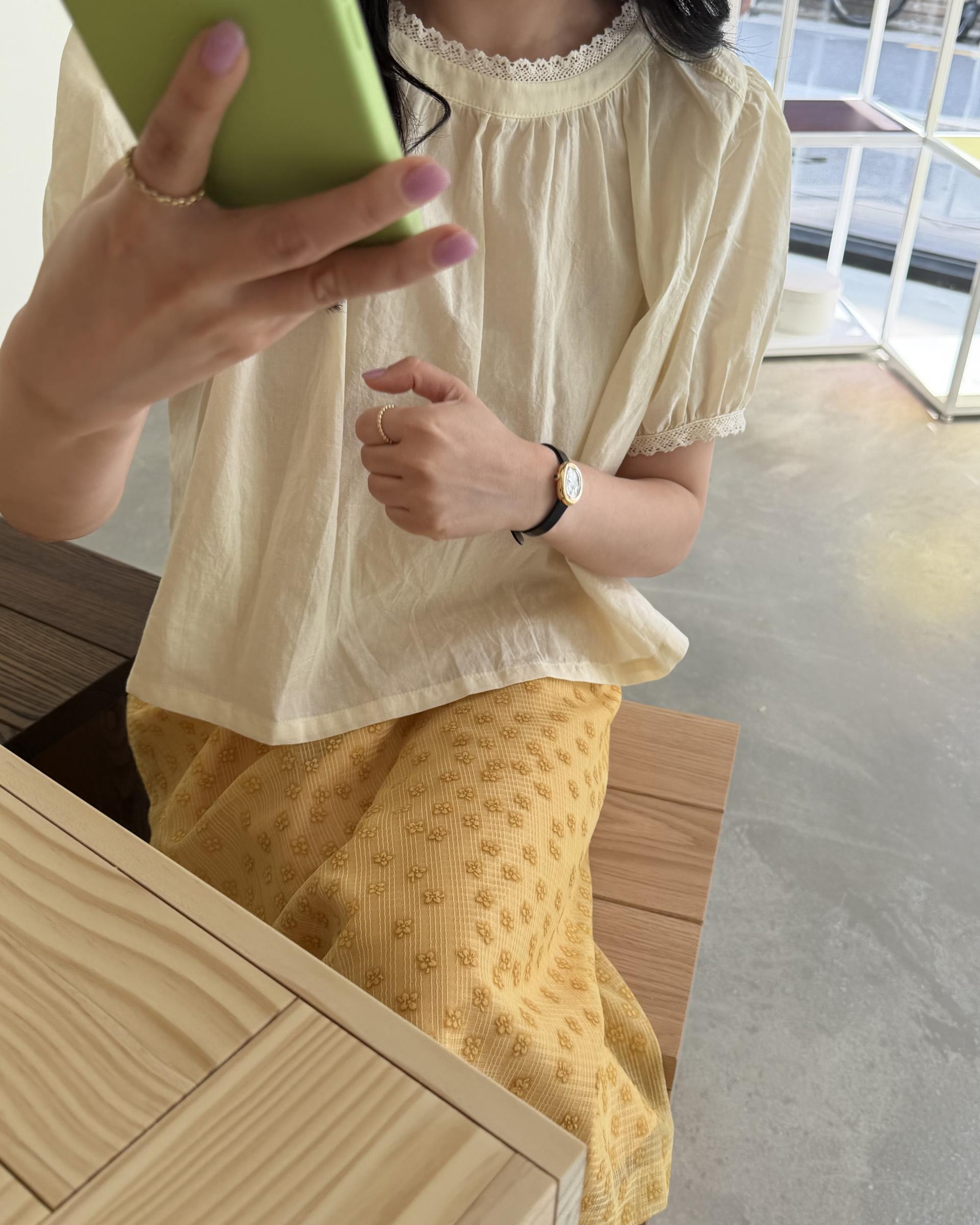 flan lace blouse (cream/ivory)