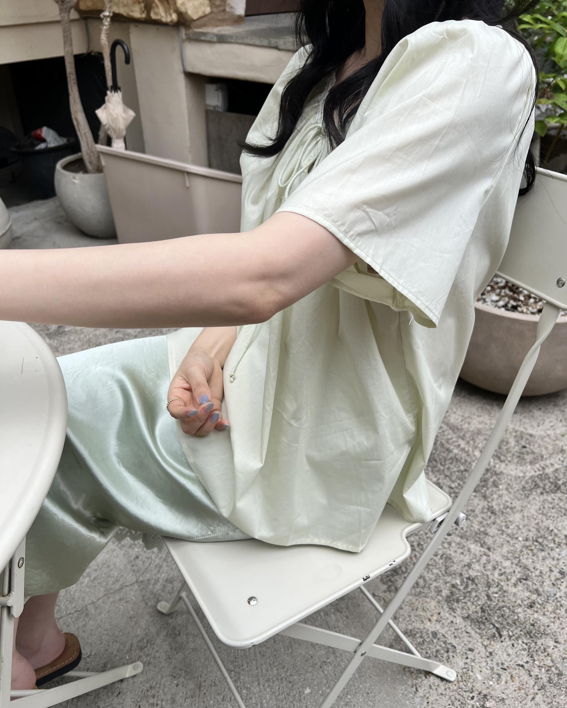 botanic blouse (mint/white)