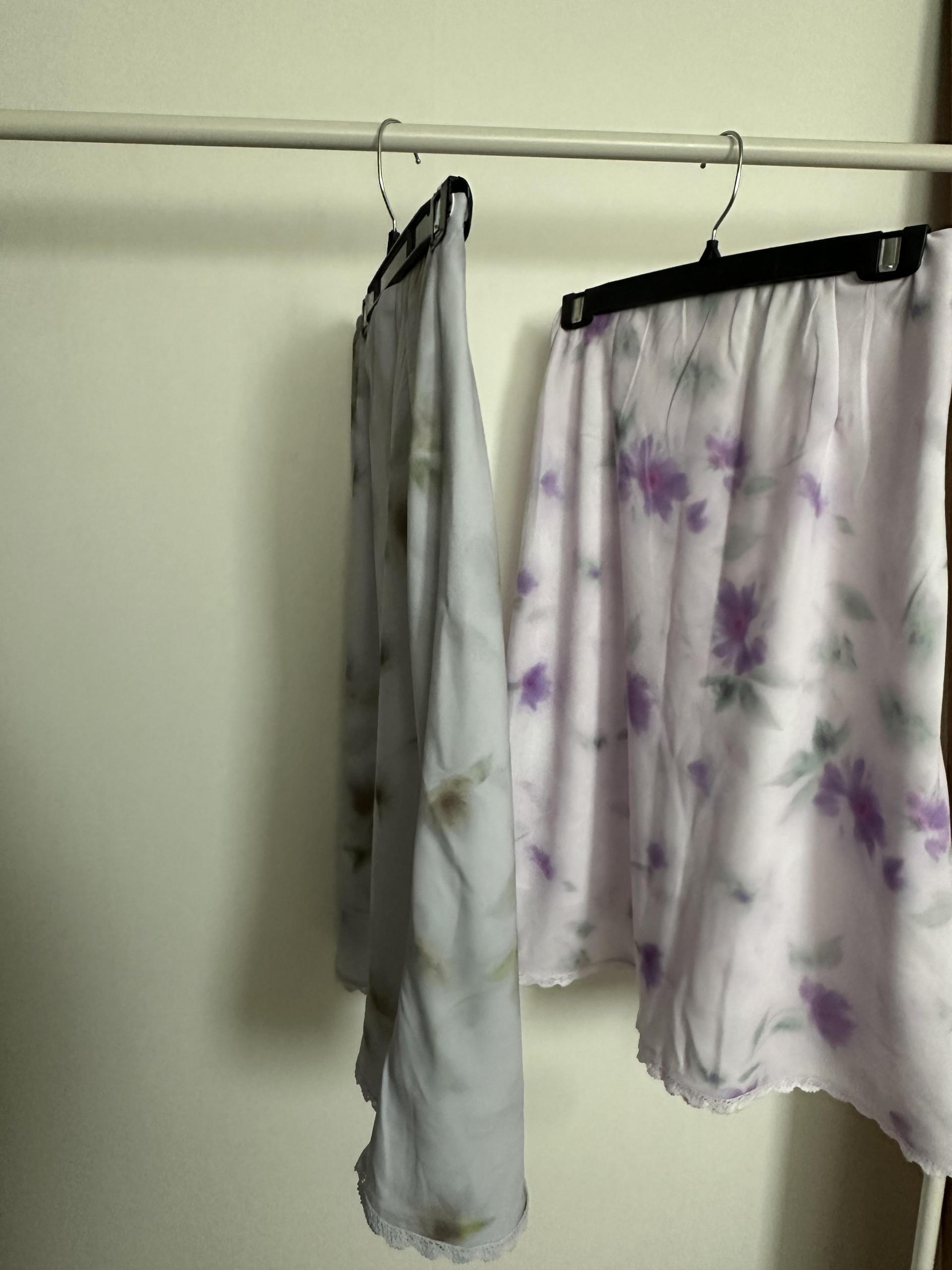 palette lace skirt (grey/purple)