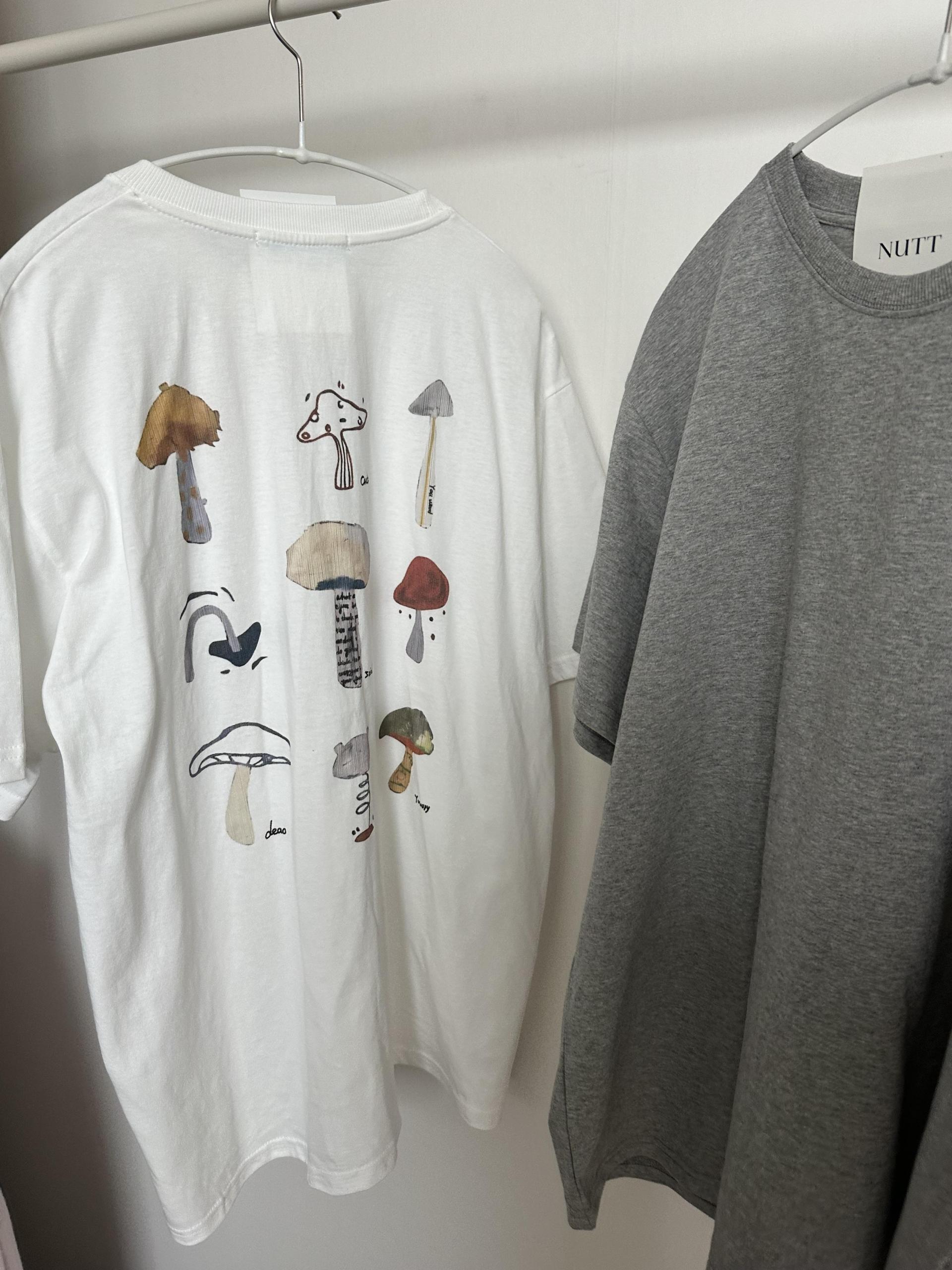 mushroom top (white/melange grey)