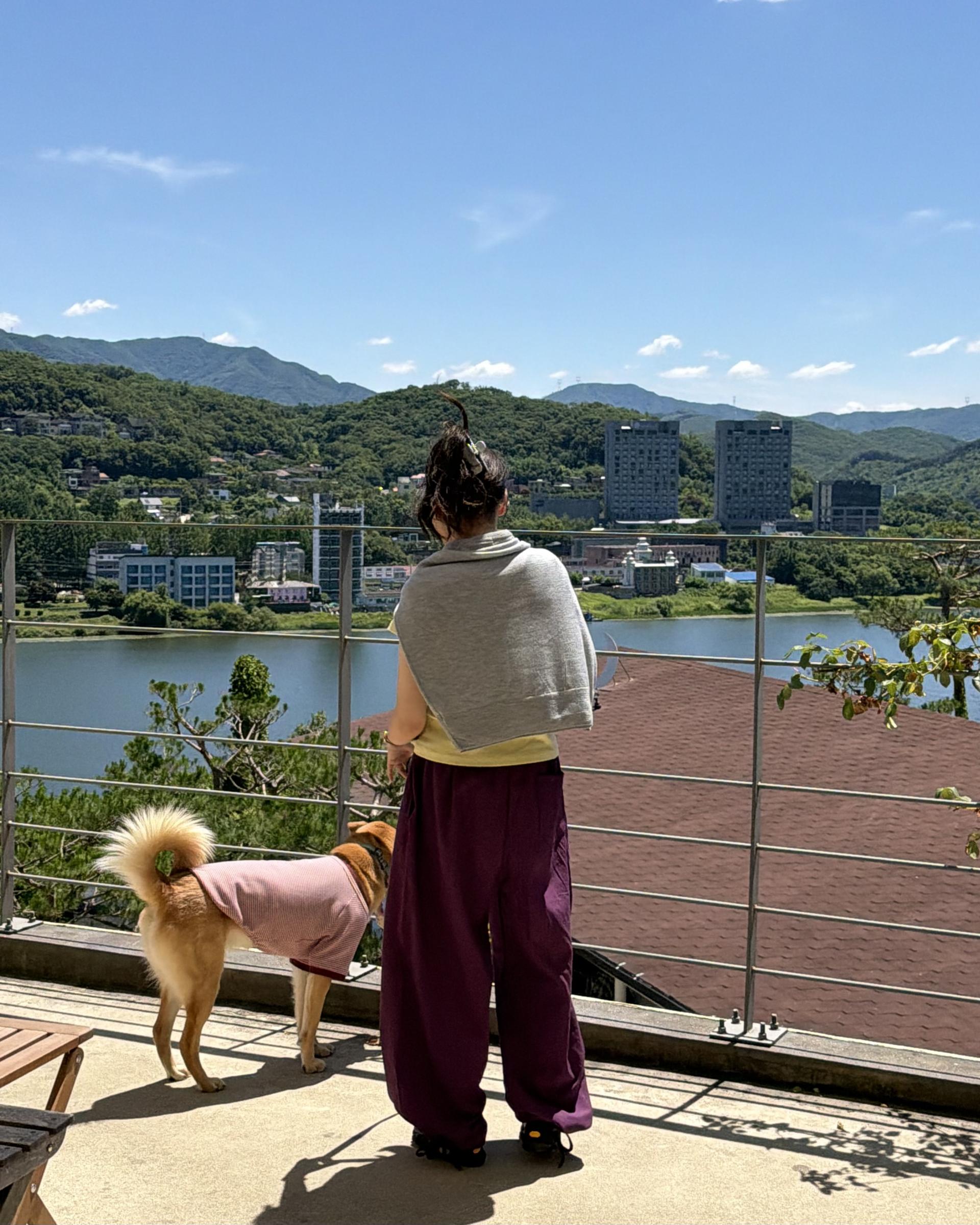 boat linen pants (purple/green)