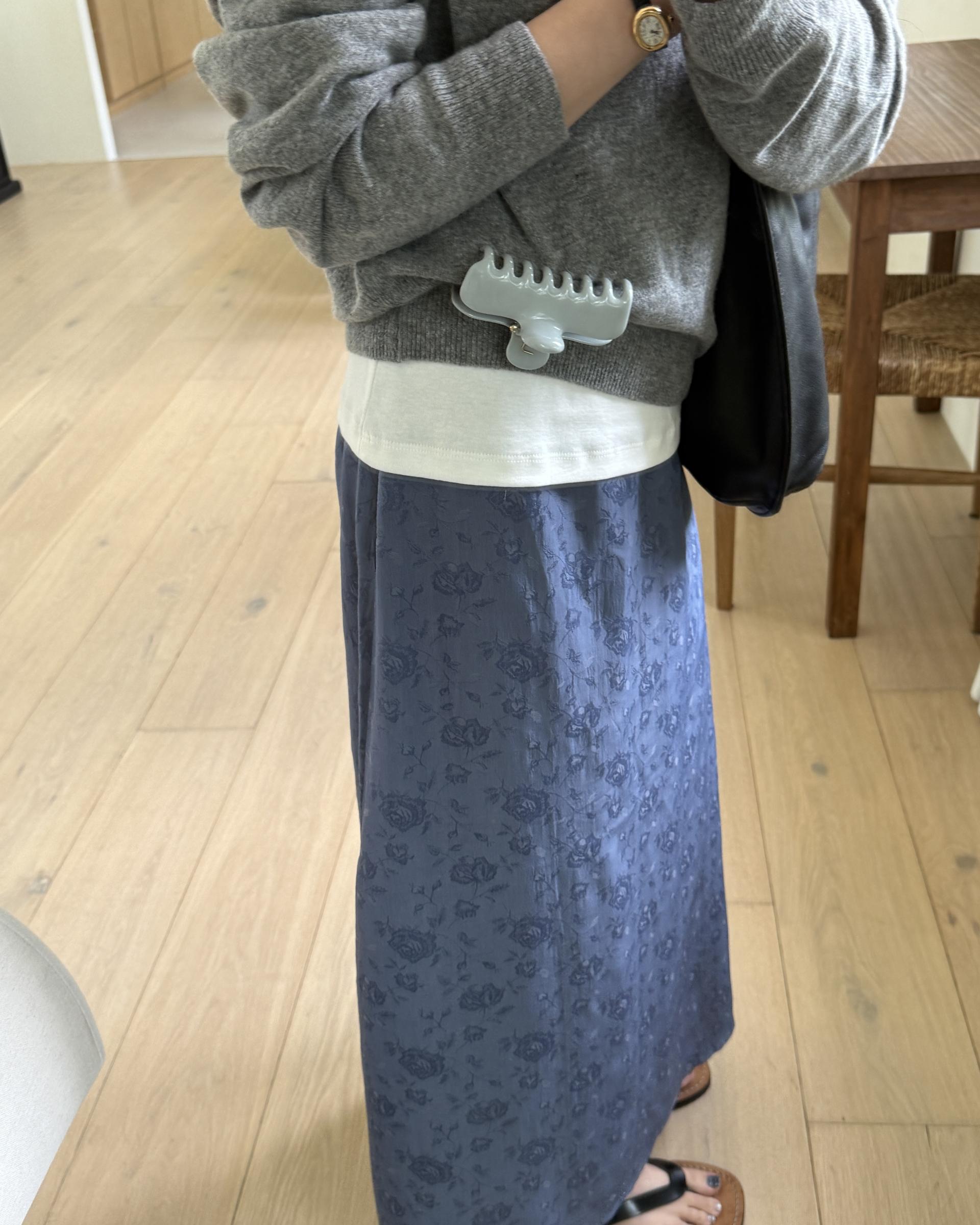 till deep v-neck knit (grey)