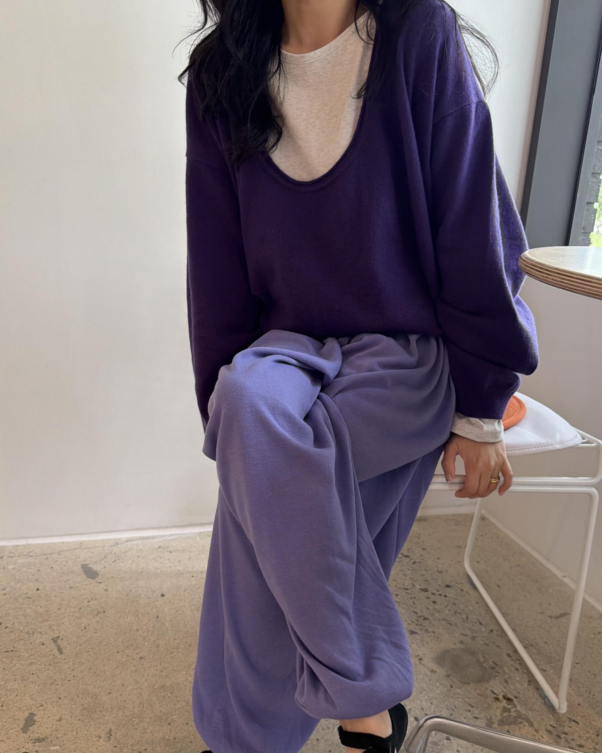 savanna harem pants (purple/charcoal/grey)