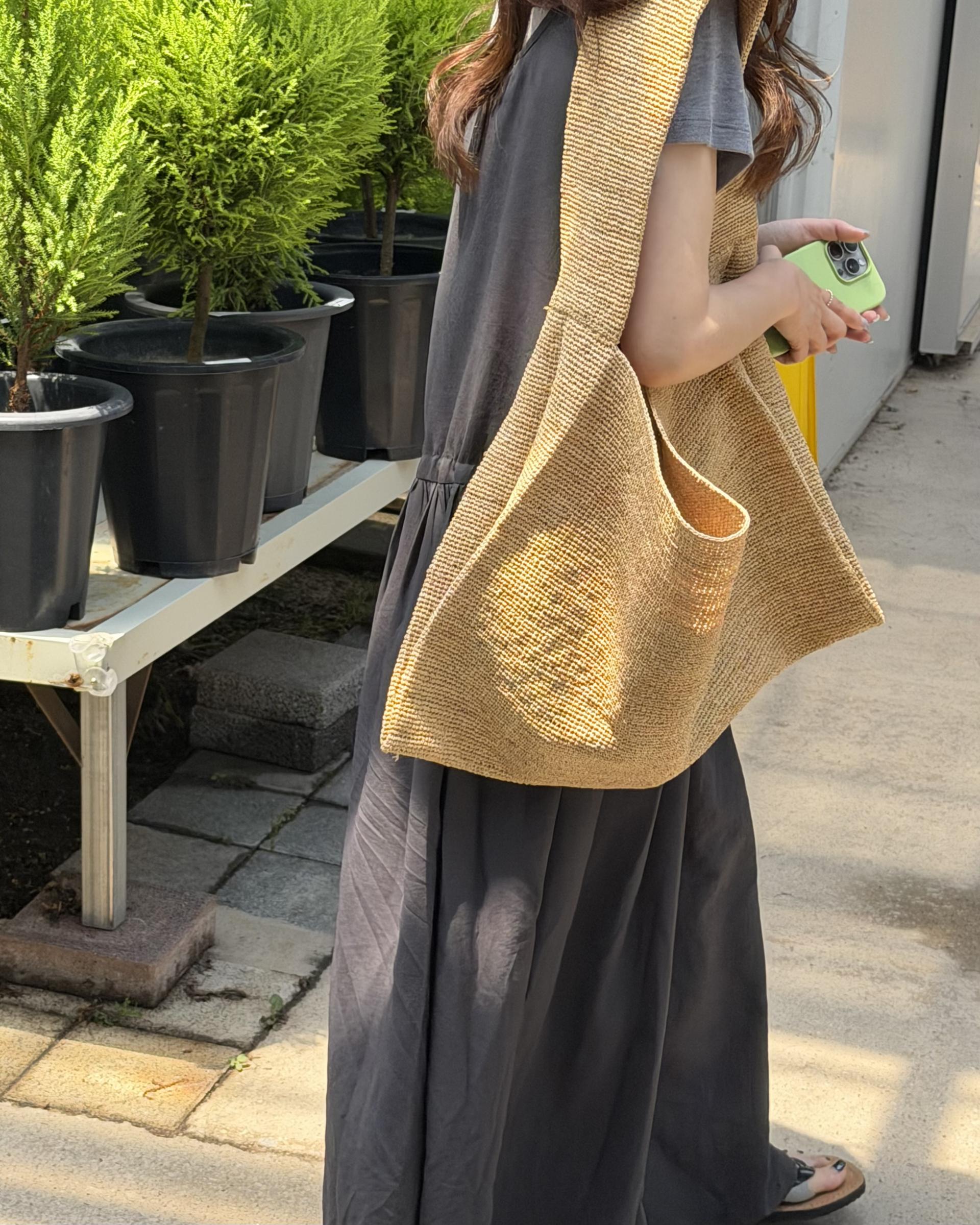 oatmeal dress (charcoal/cream)