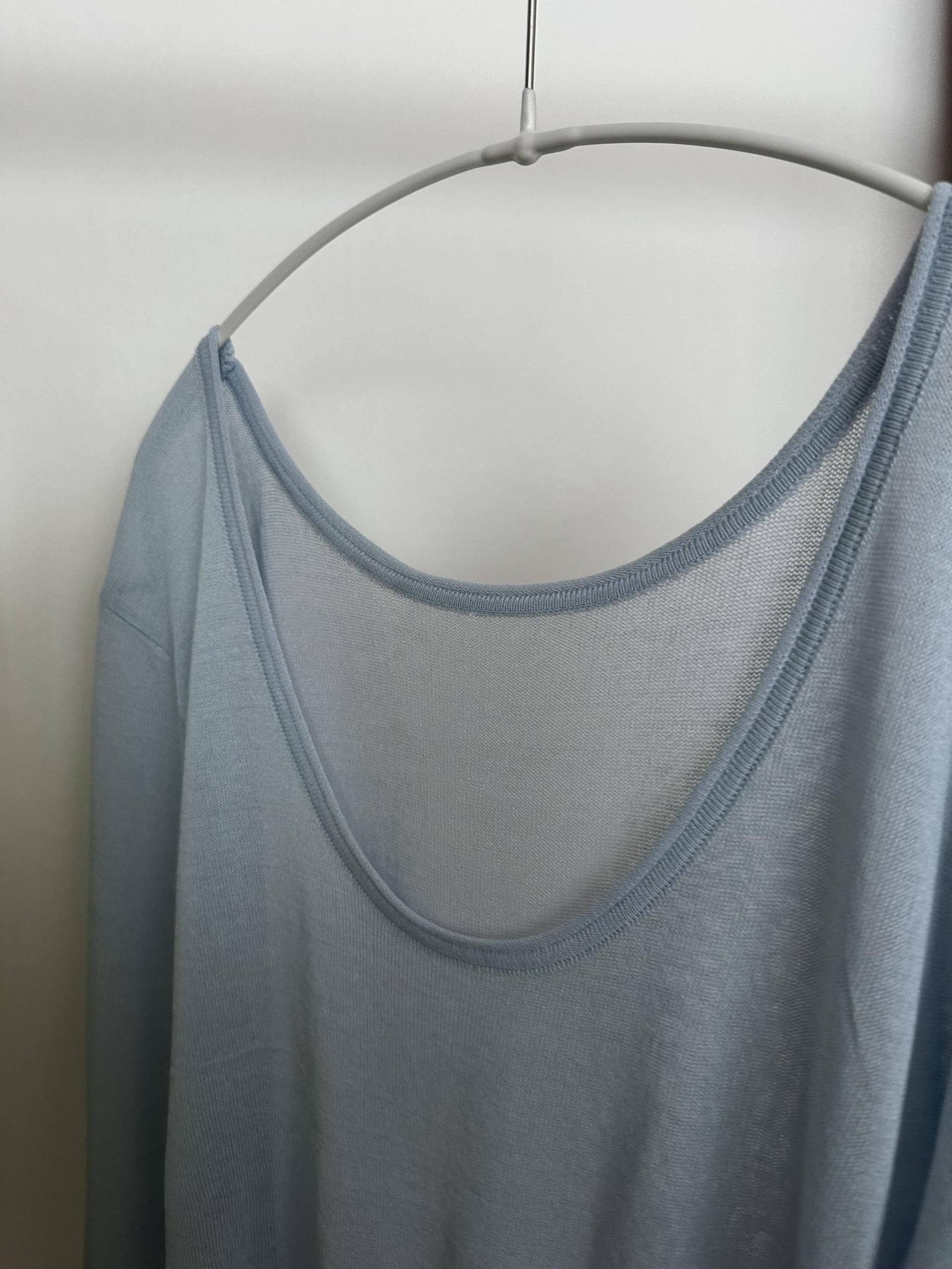 punch u-neck knit (mint/baby blue)소재