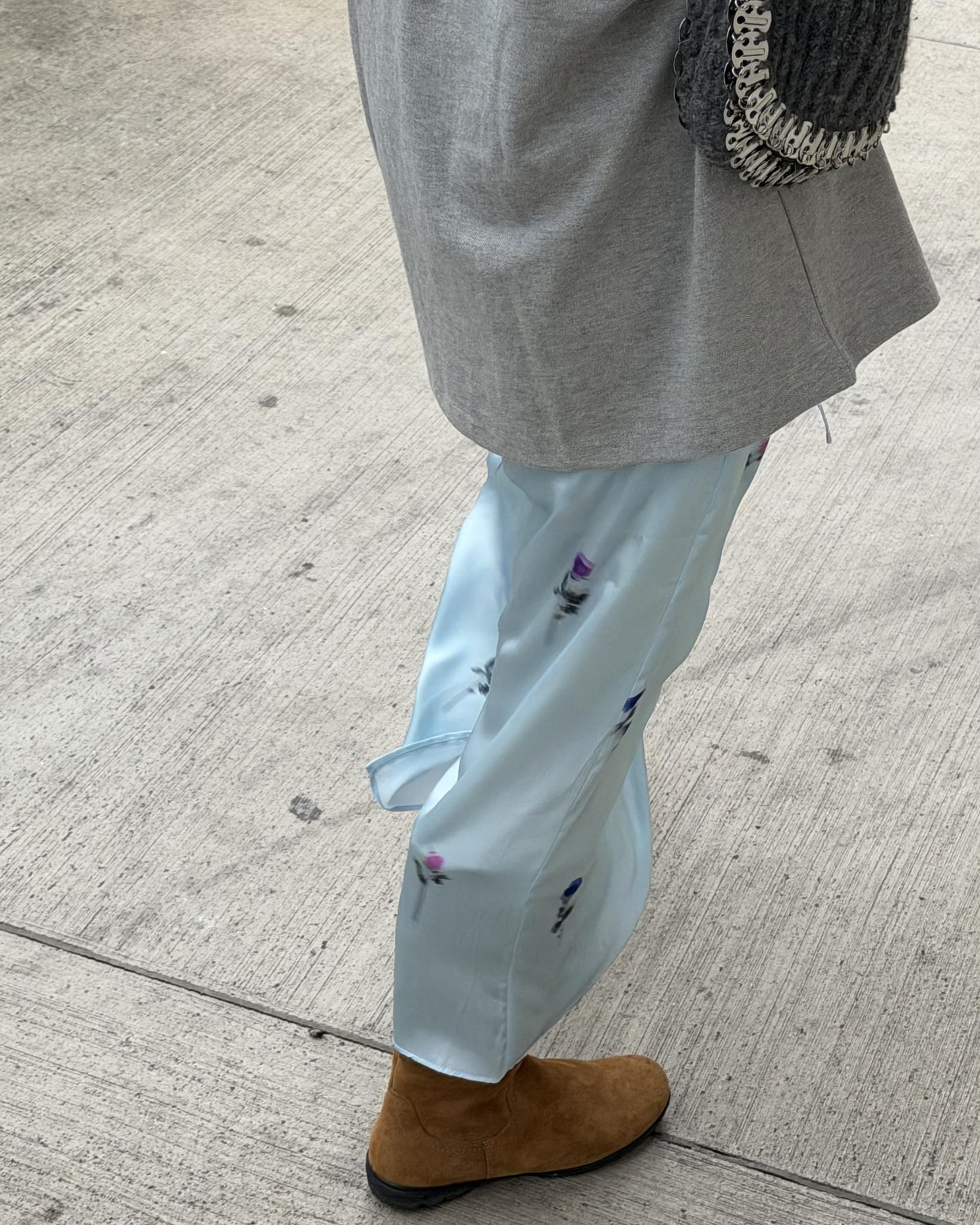 domingo flower skirt (sky blue)