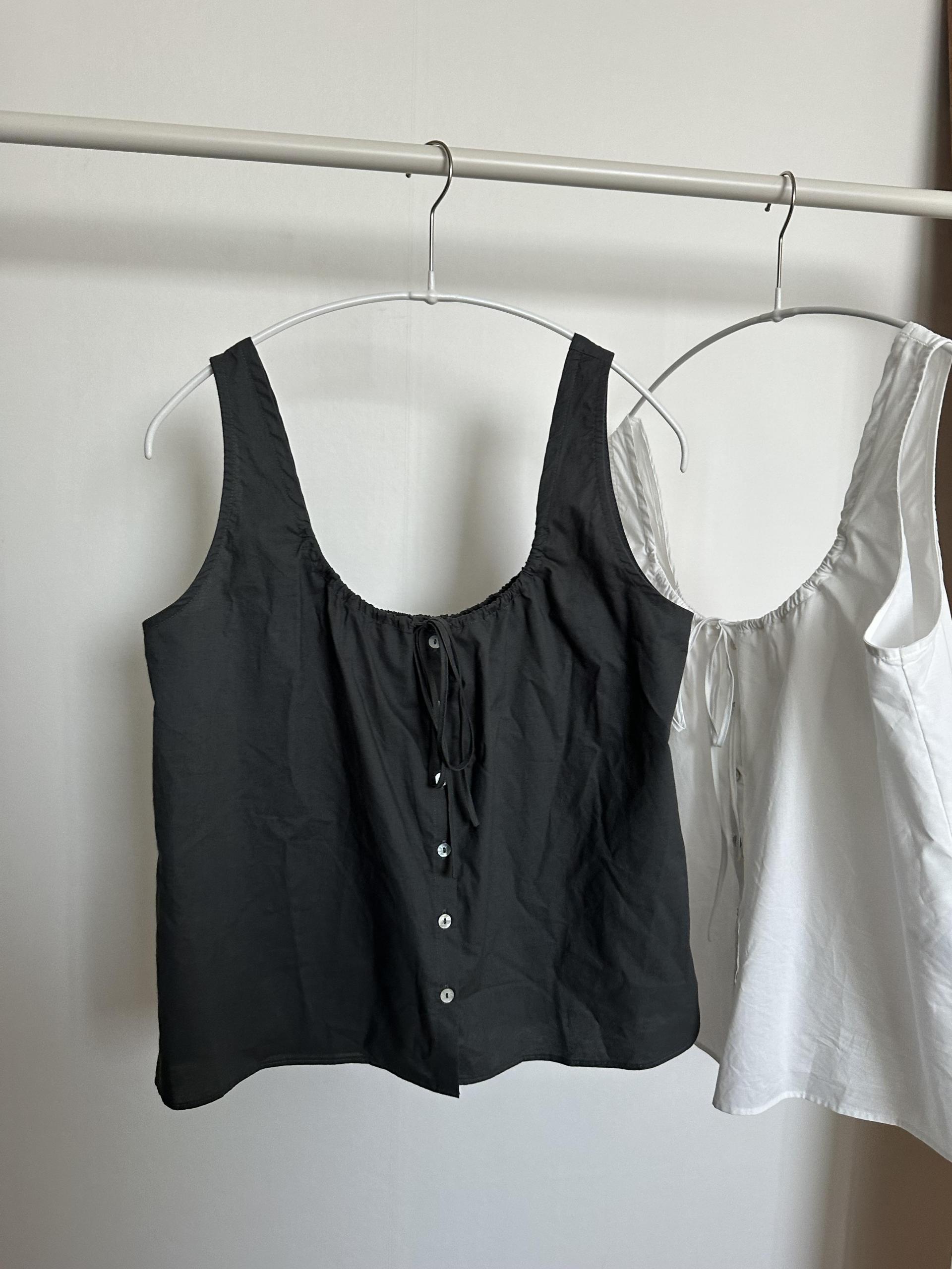 dew blouse (charcoal/white)