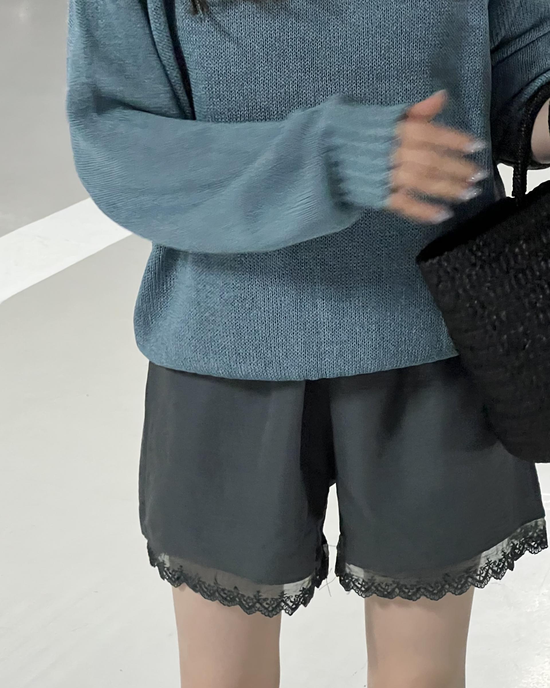 meet round knit(turkish blue/cream)