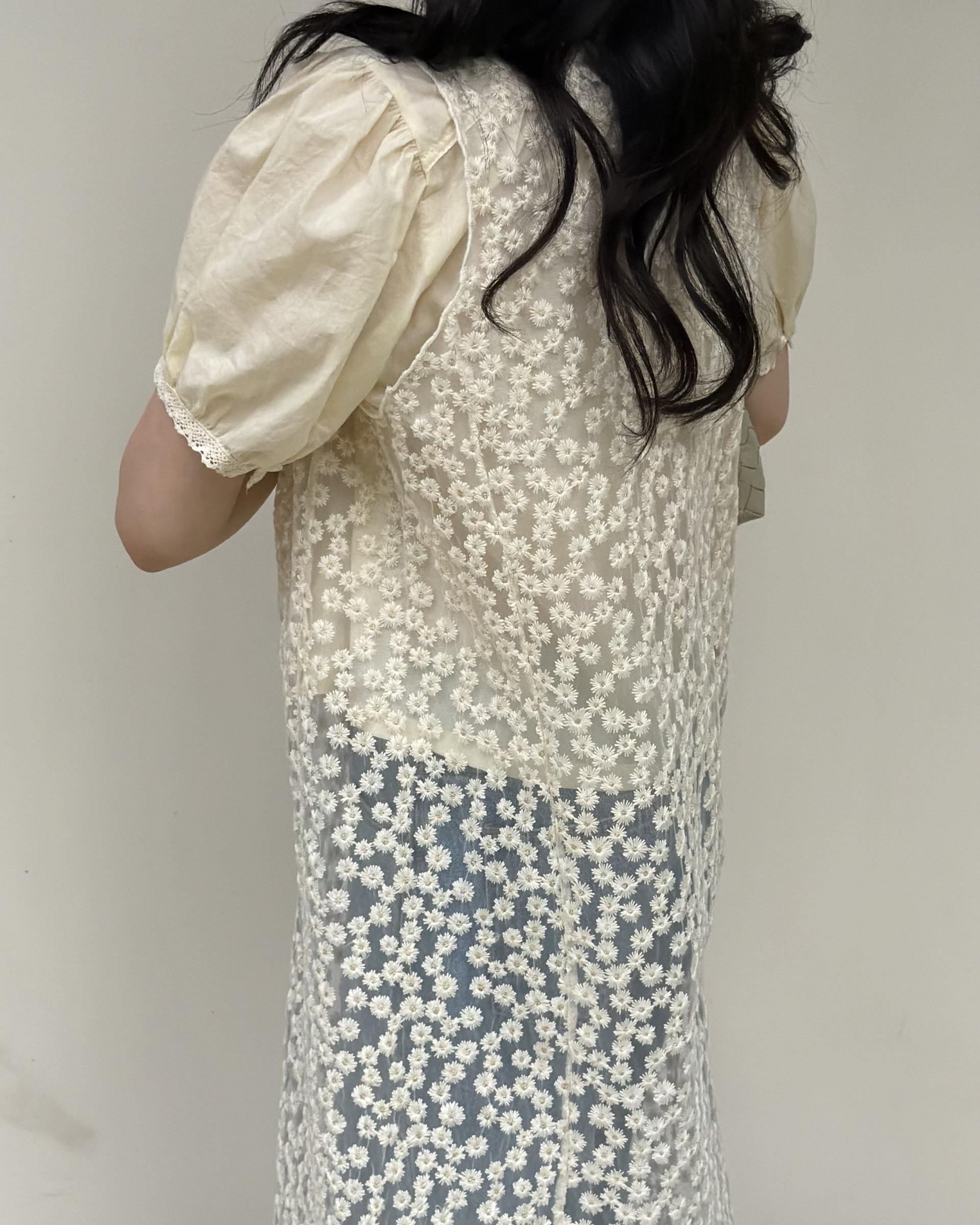 flan lace blouse (cream/ivory)