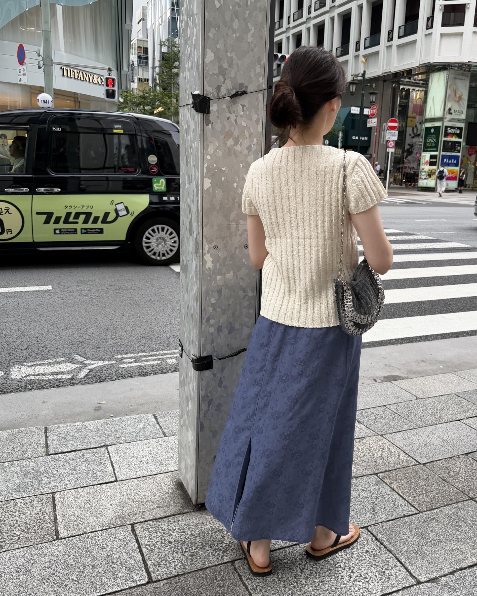 emma half knit (cream/pale grey/charcoal)