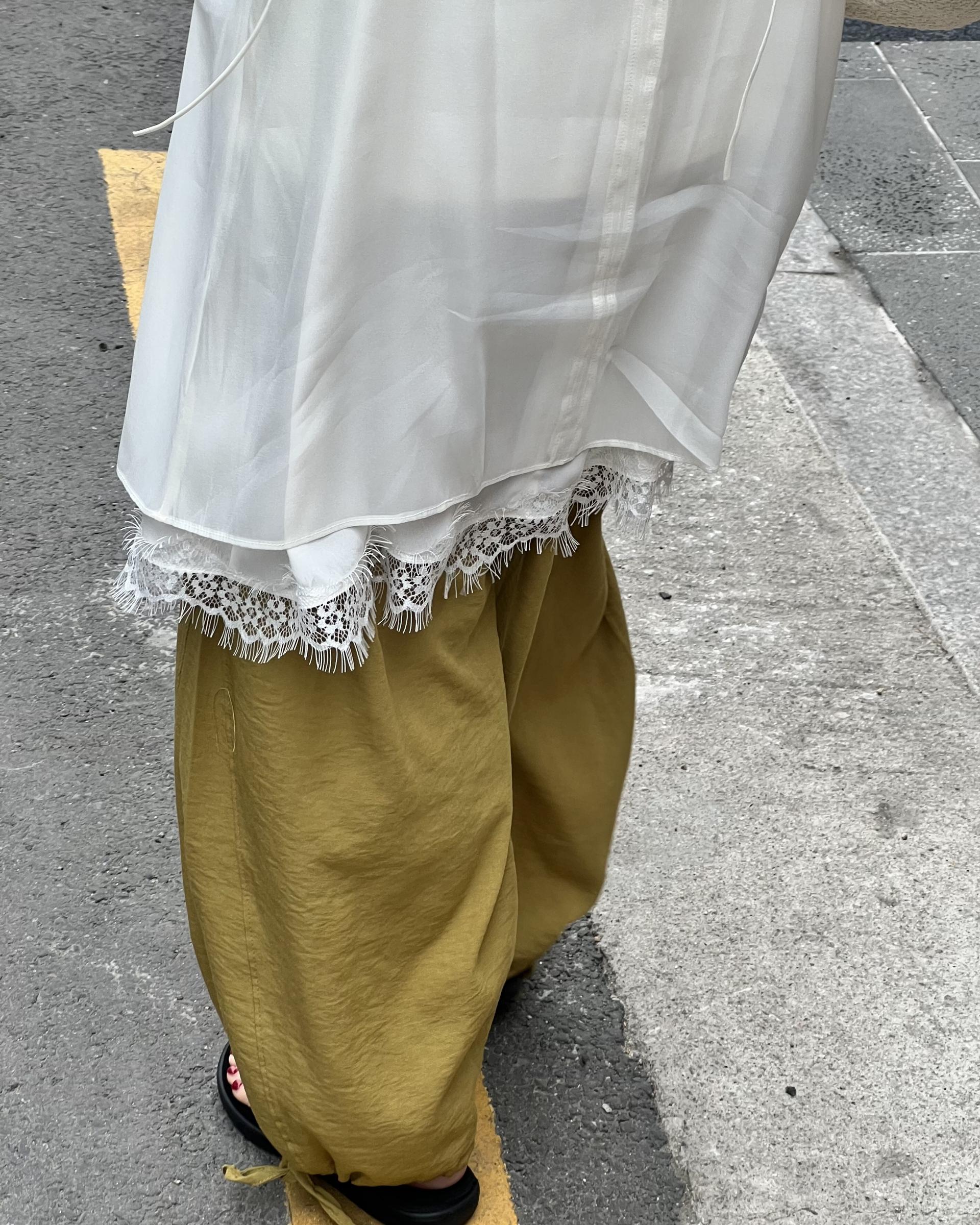 boat linen pants (purple/green)