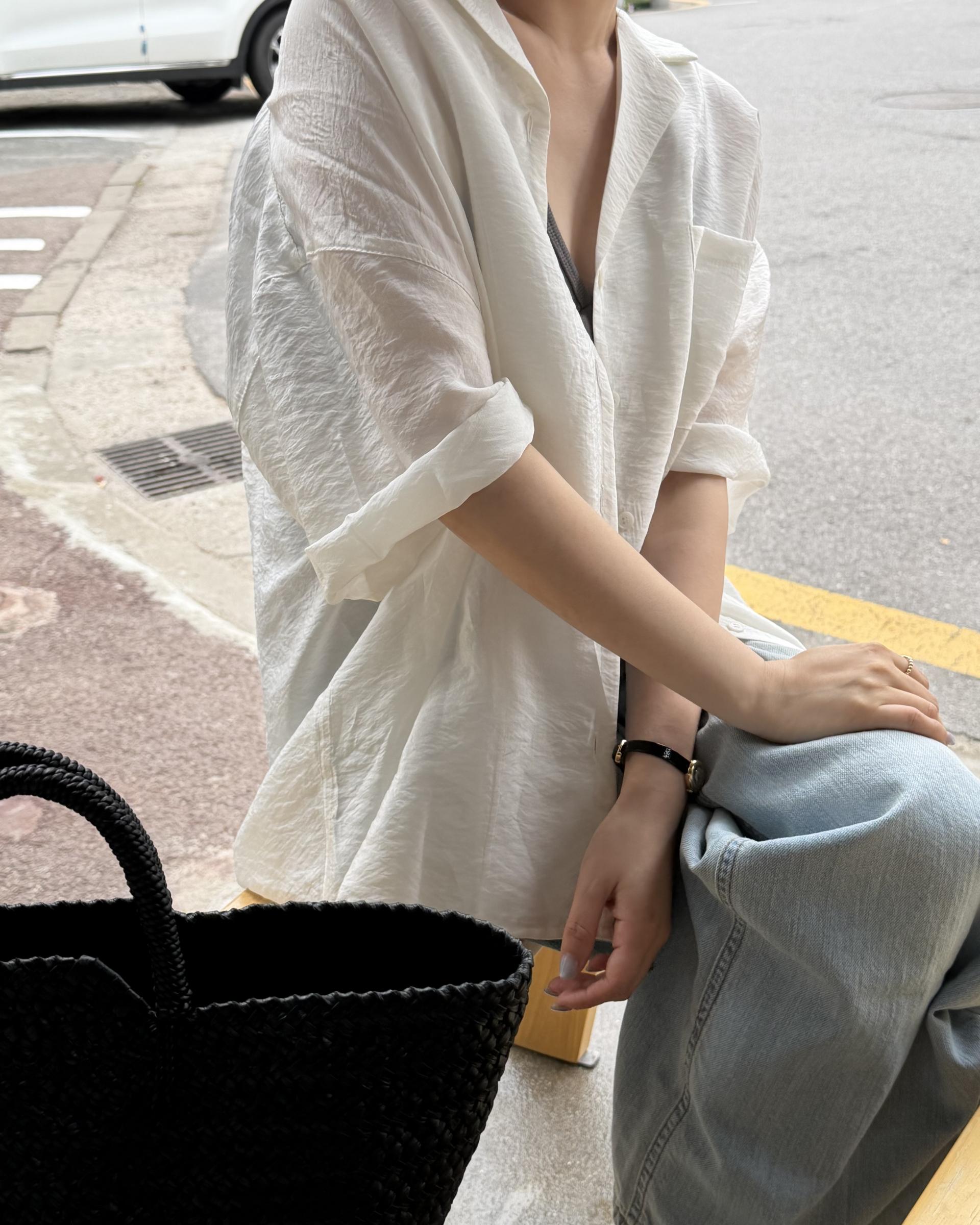 gloss half shirt (cream)