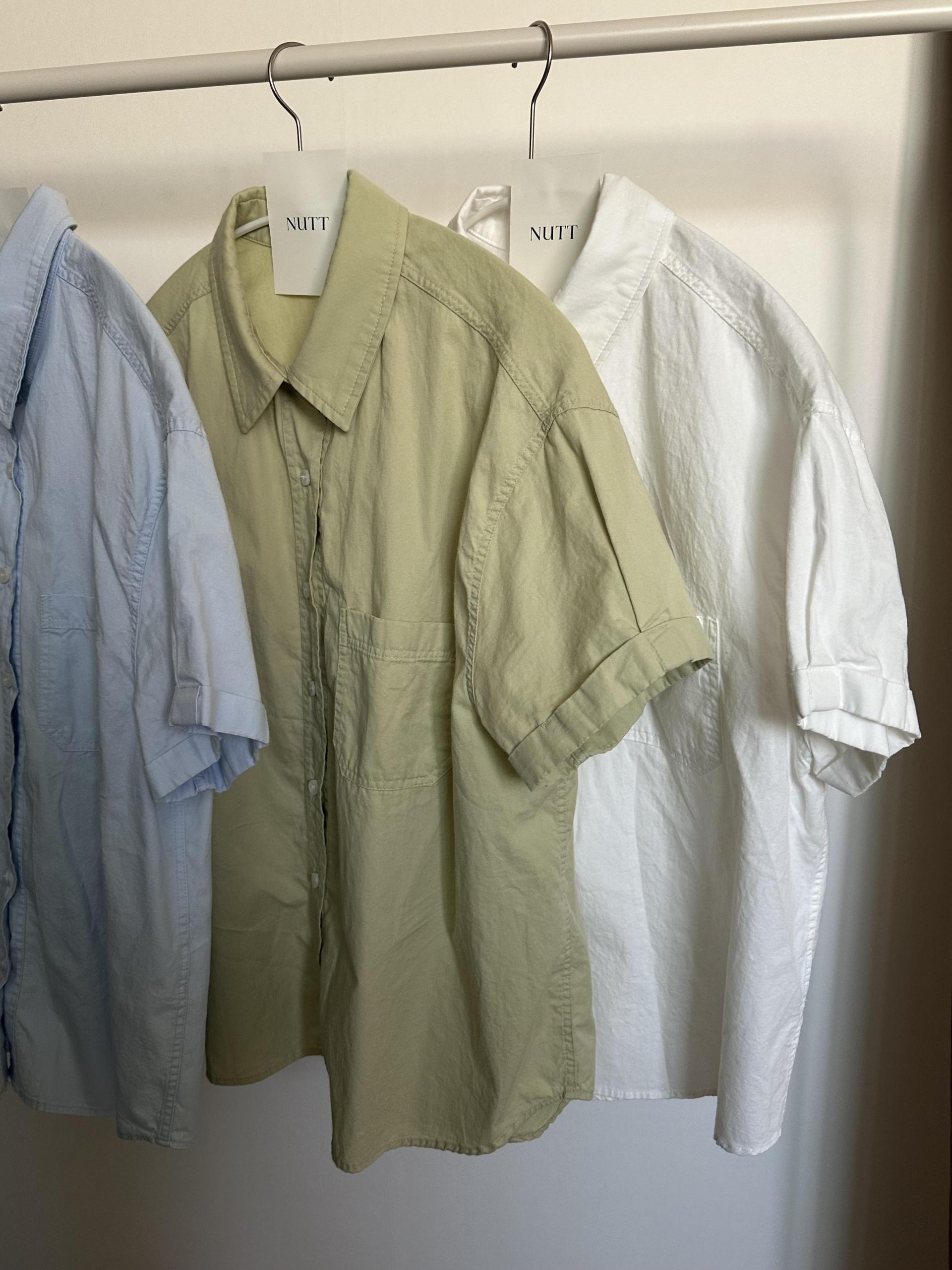 washing half shirt (melon/white/blue)