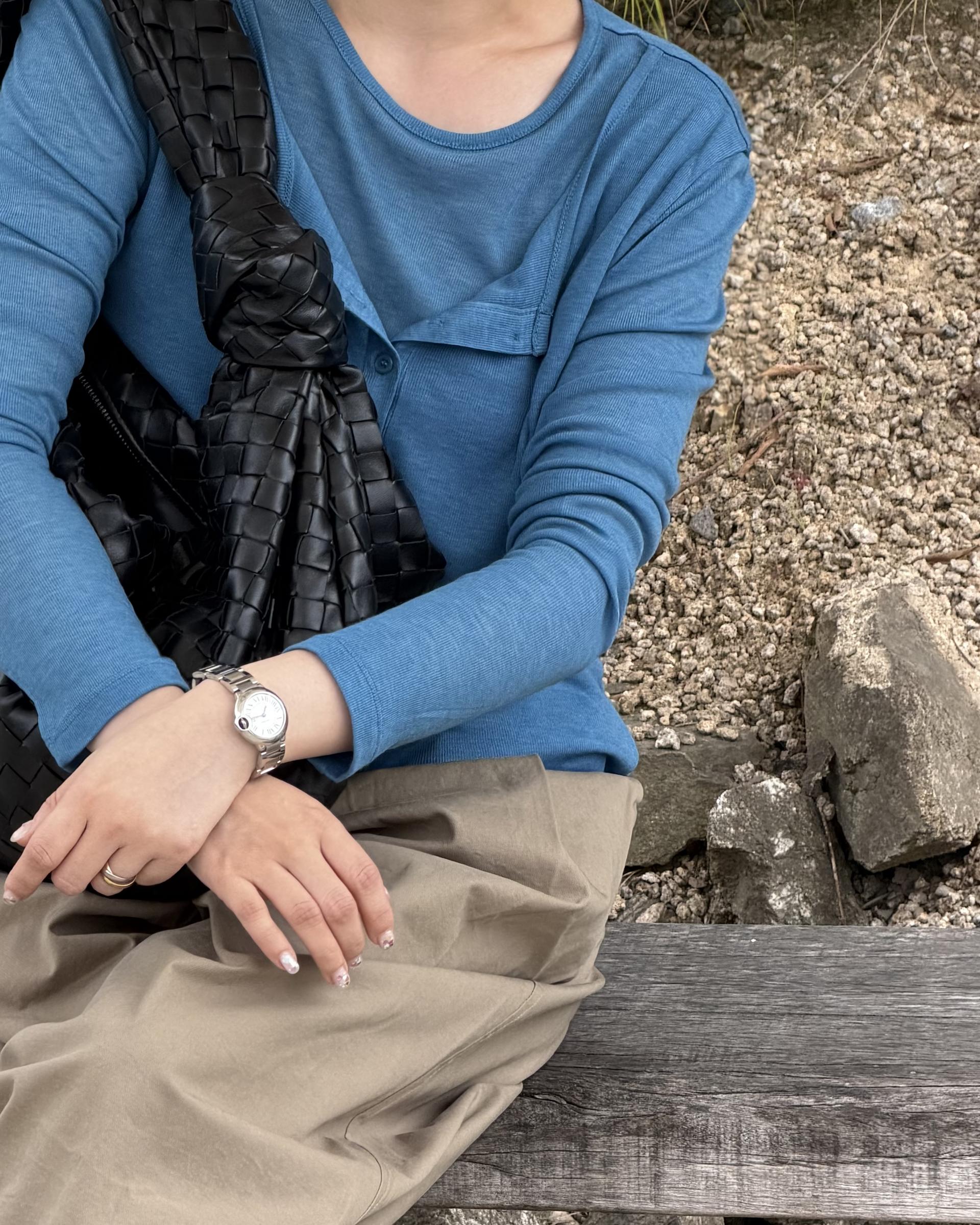cotton pintuck pants (navy/cream/khaki)