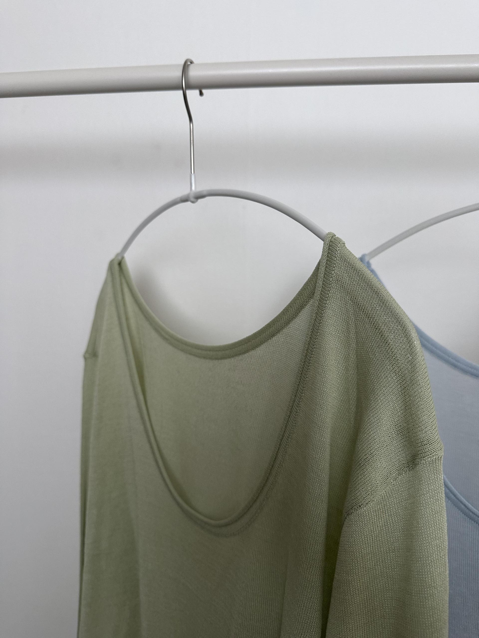 punch u-neck knit (mint/baby blue)소재