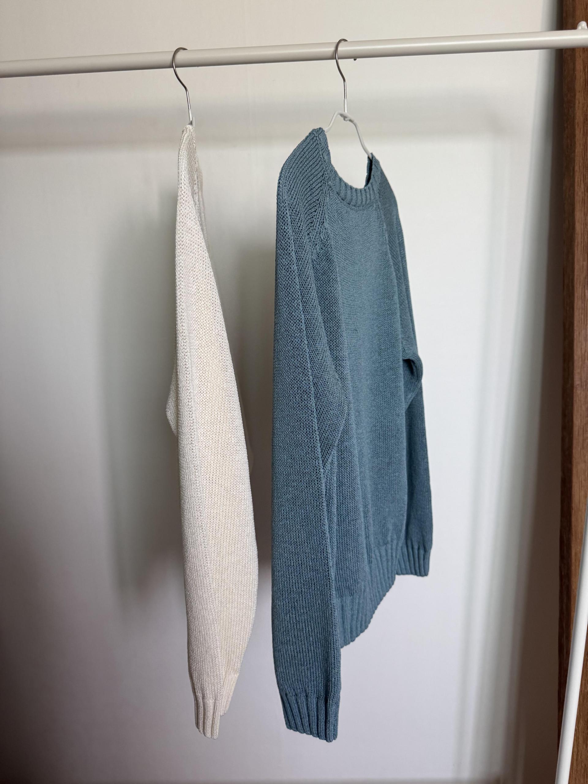 meet round knit(turkish blue/cream)