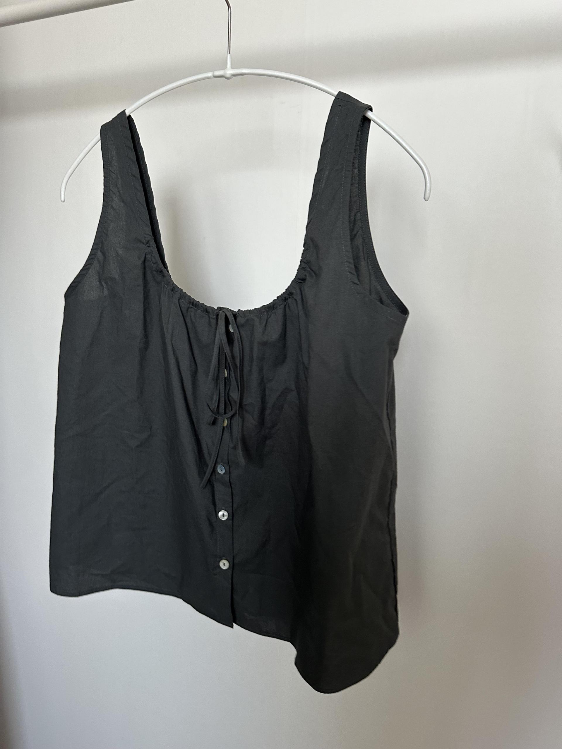 dew blouse (charcoal/white)