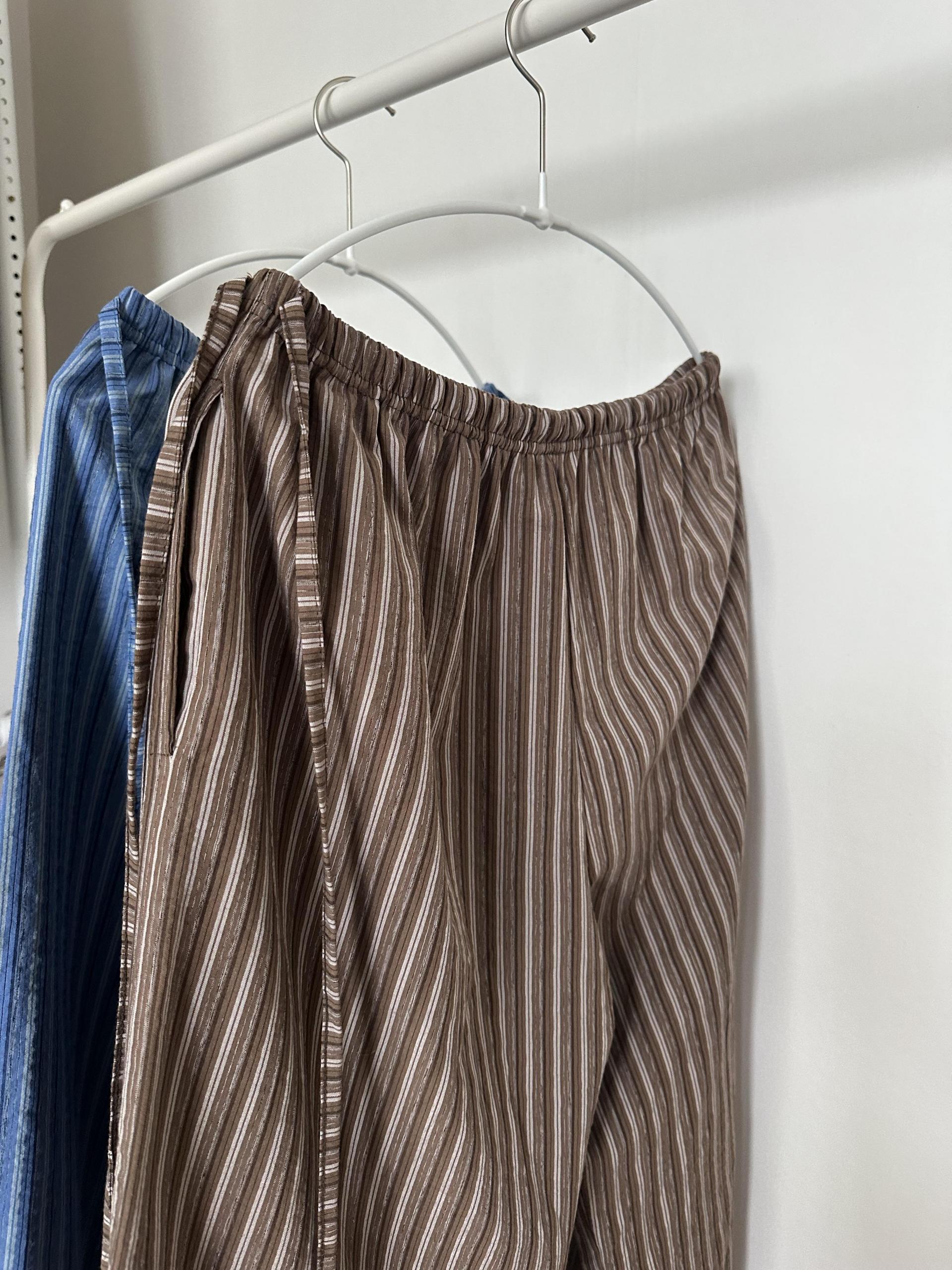 zinny stripe pants (blue/brown)