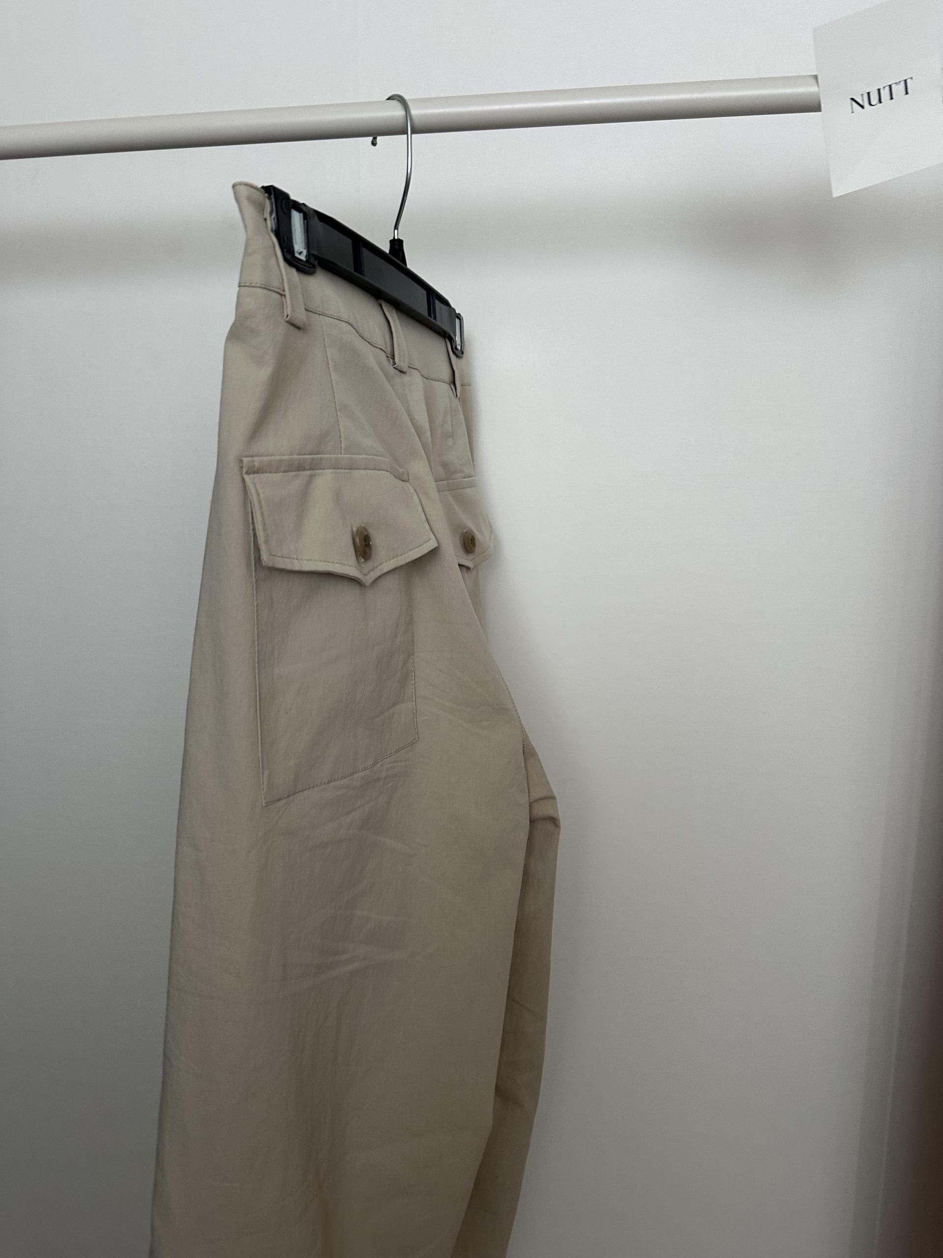 sand cotton pants (milk beige)