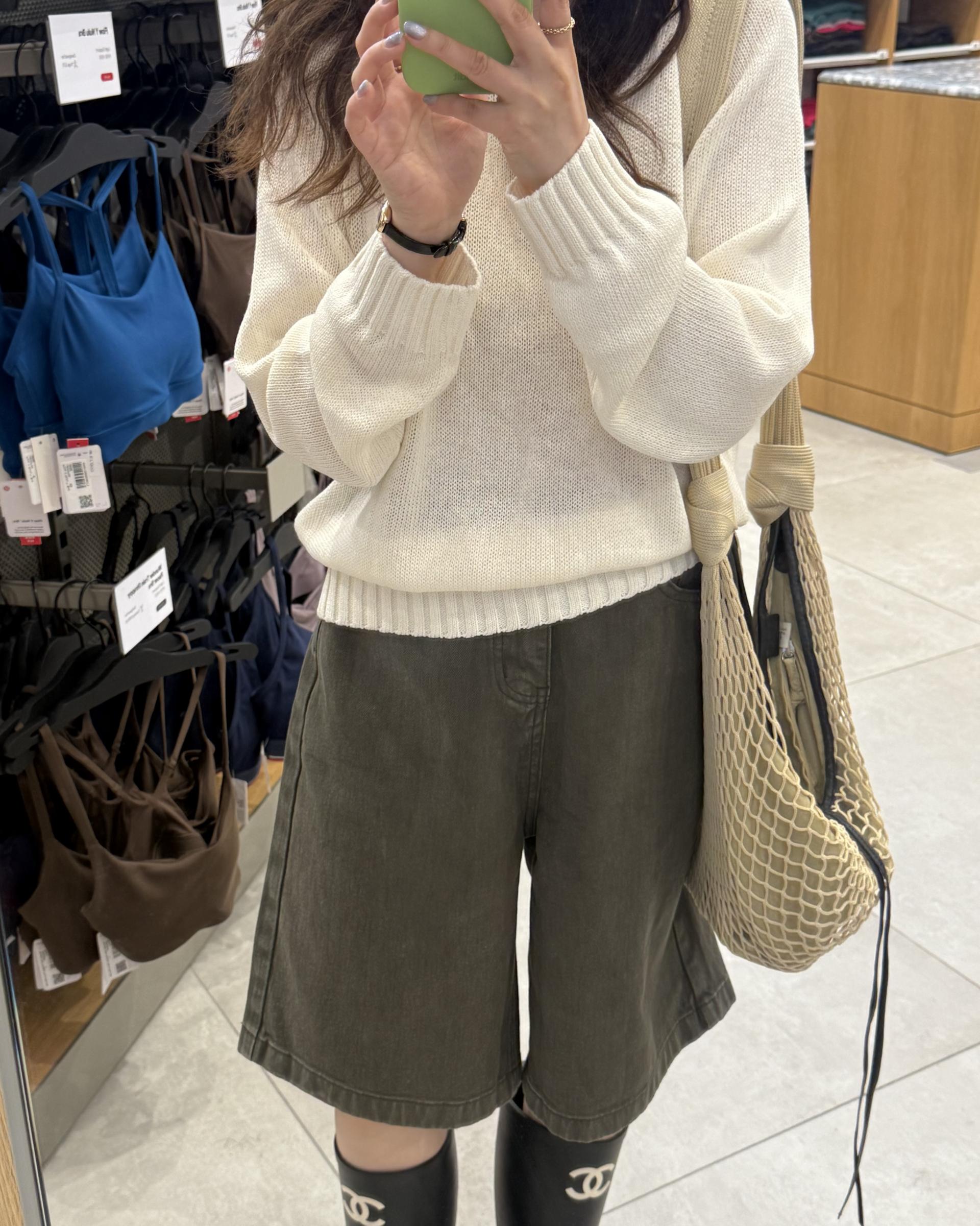 meet round knit(turkish blue/cream)