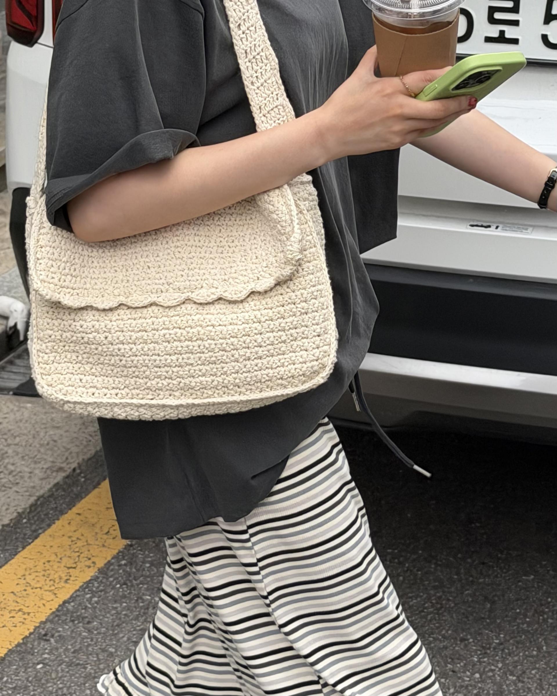 boo stripe banding skirt