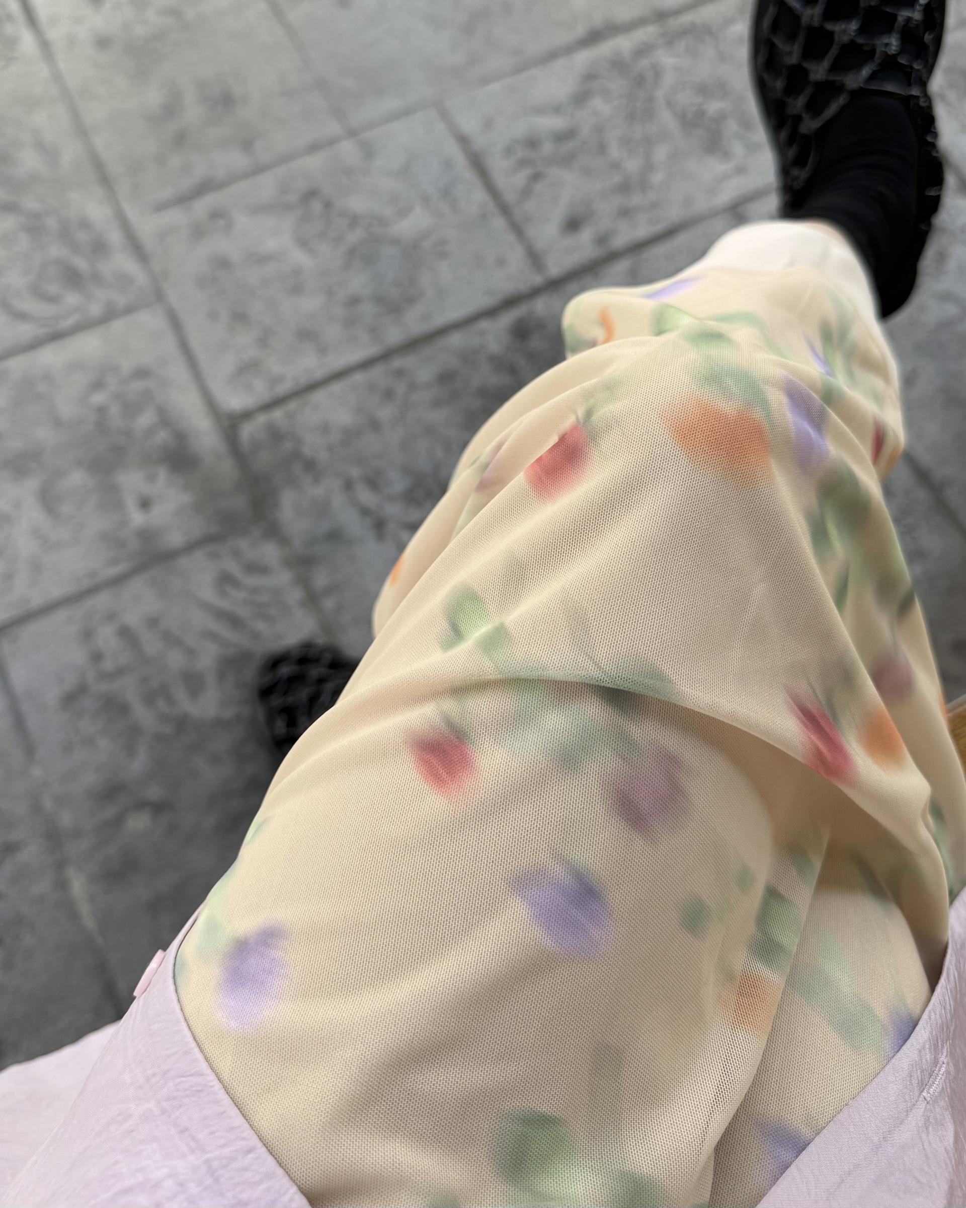 bong bong skirt (beige/black)
